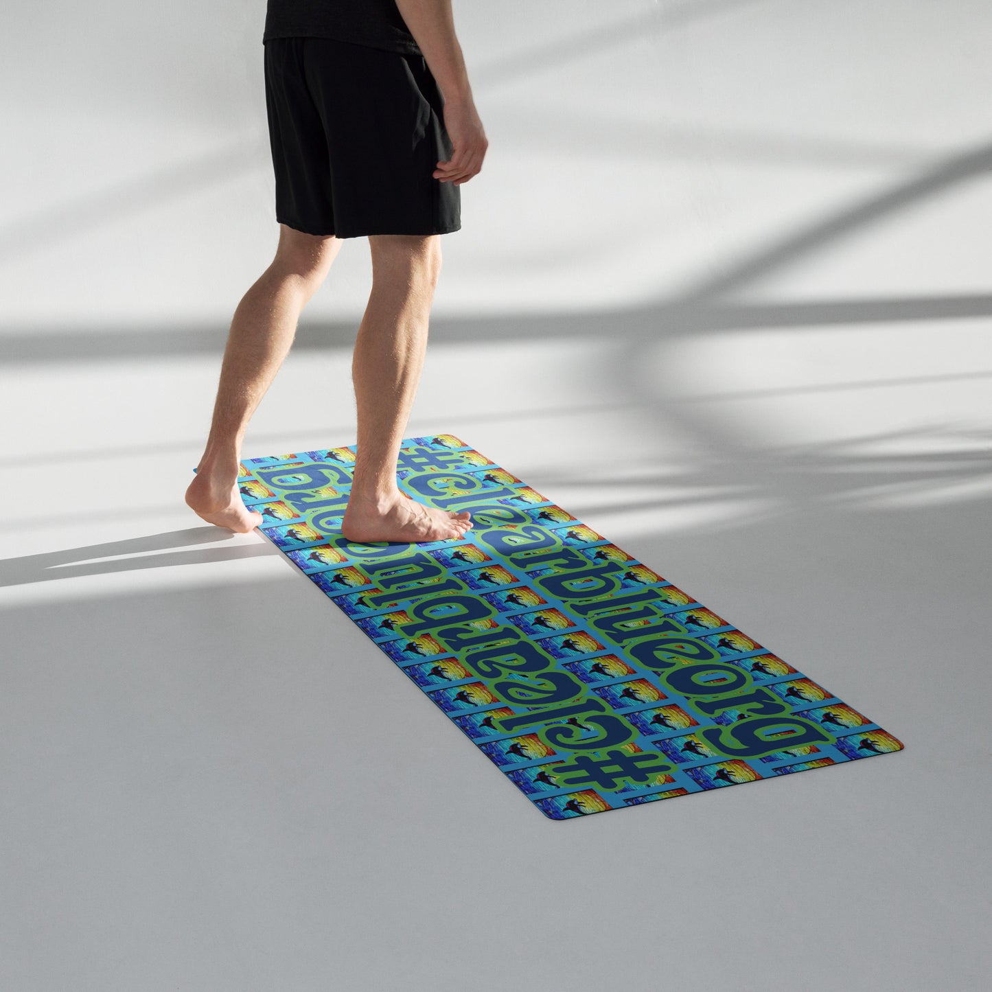 Yoga mat #clear blue org
