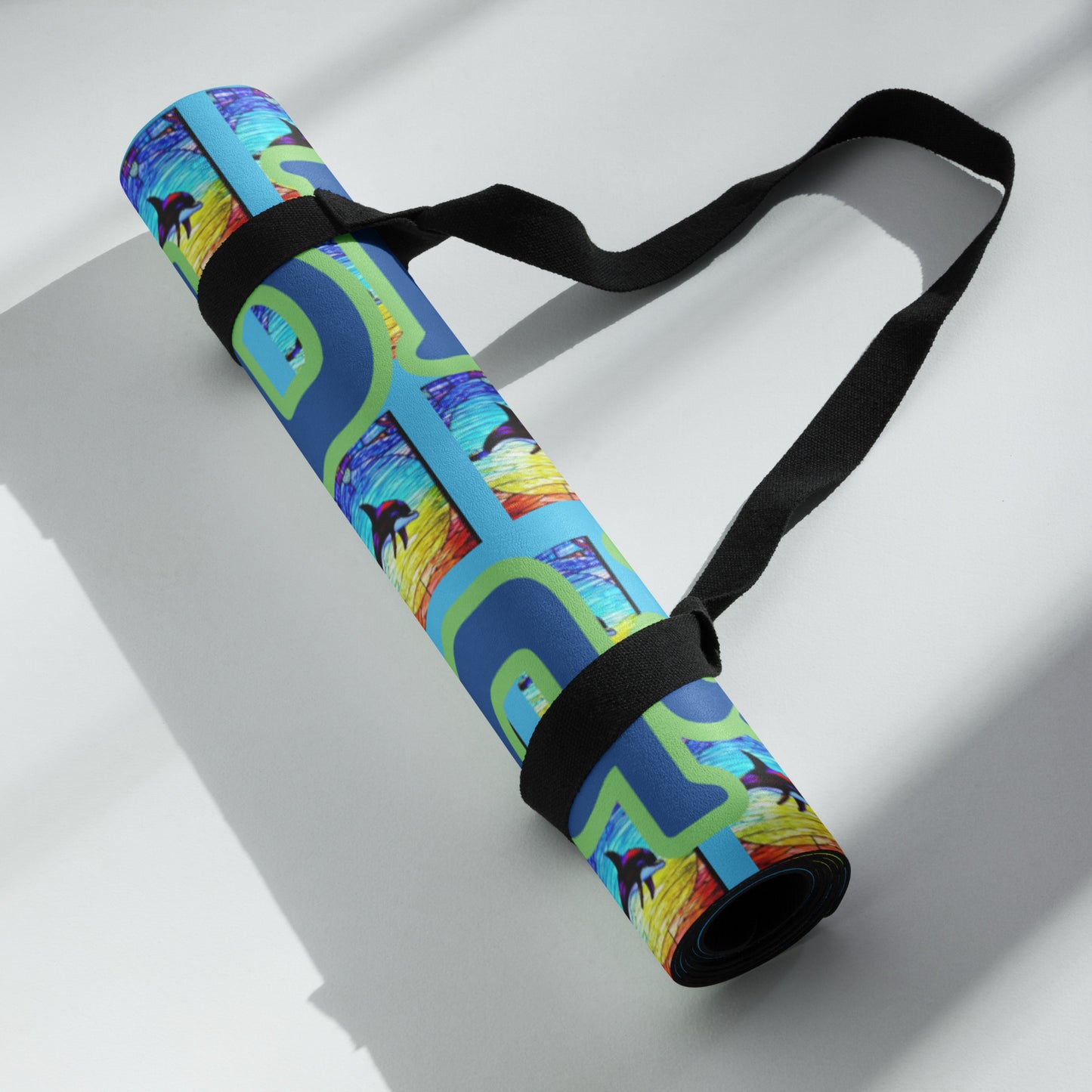 Yoga mat #clear blue org