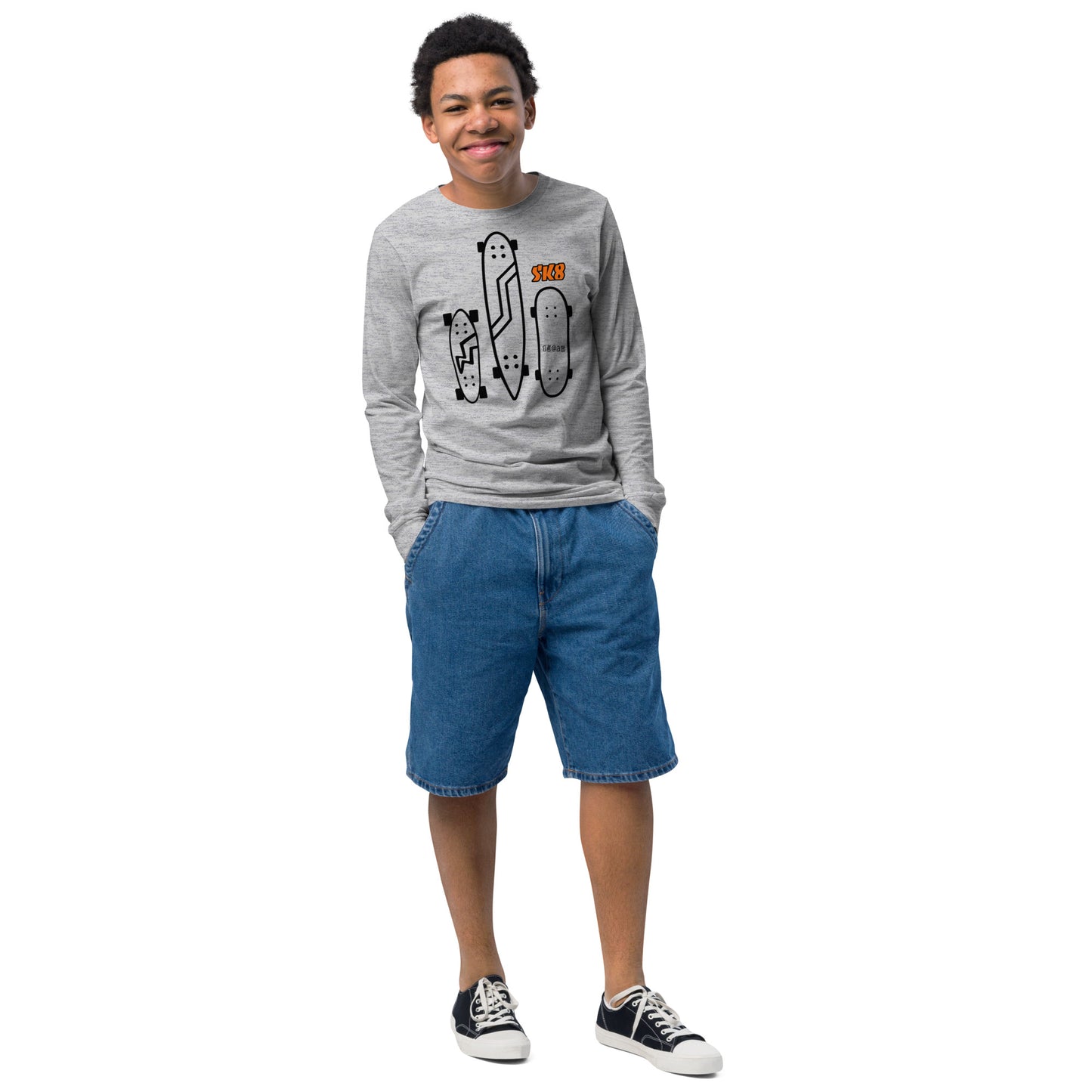 Youth long sleeve tee "SK8"