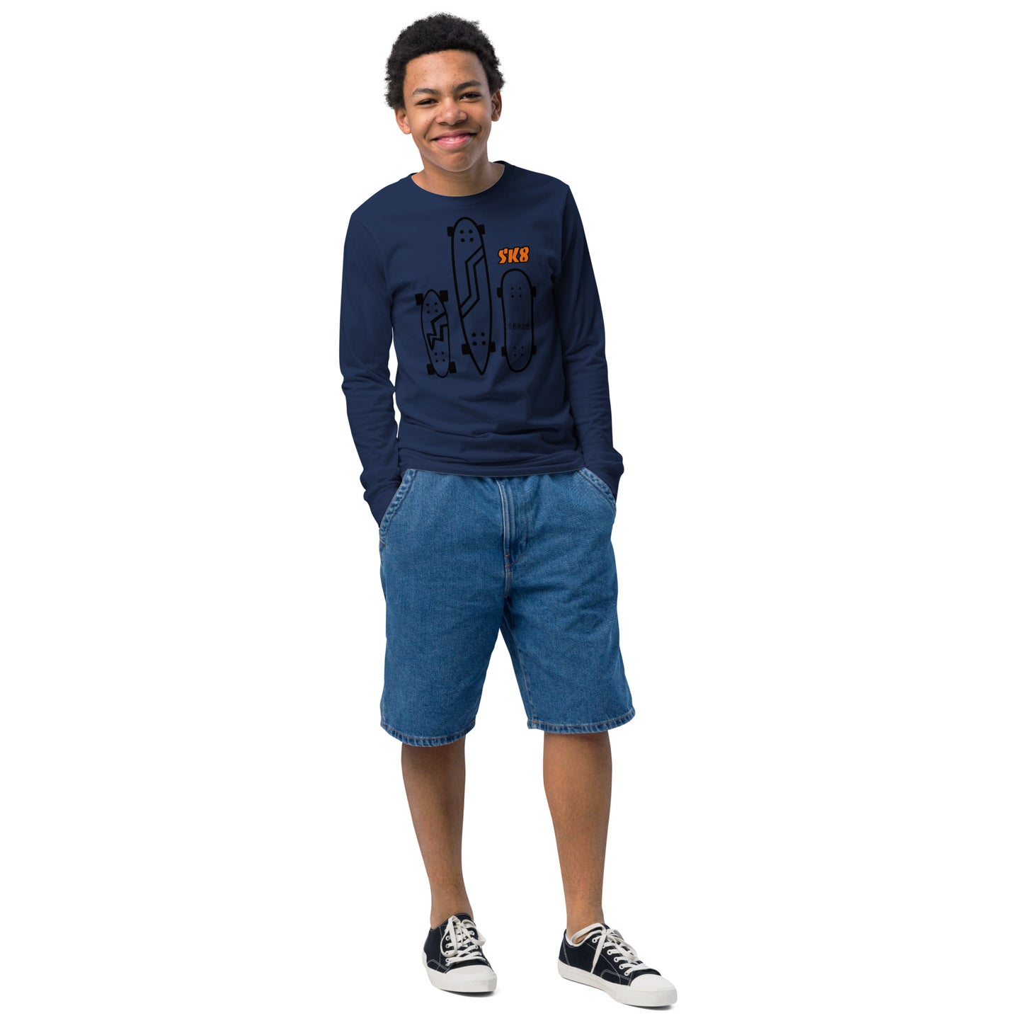 Youth long sleeve tee "SK8"