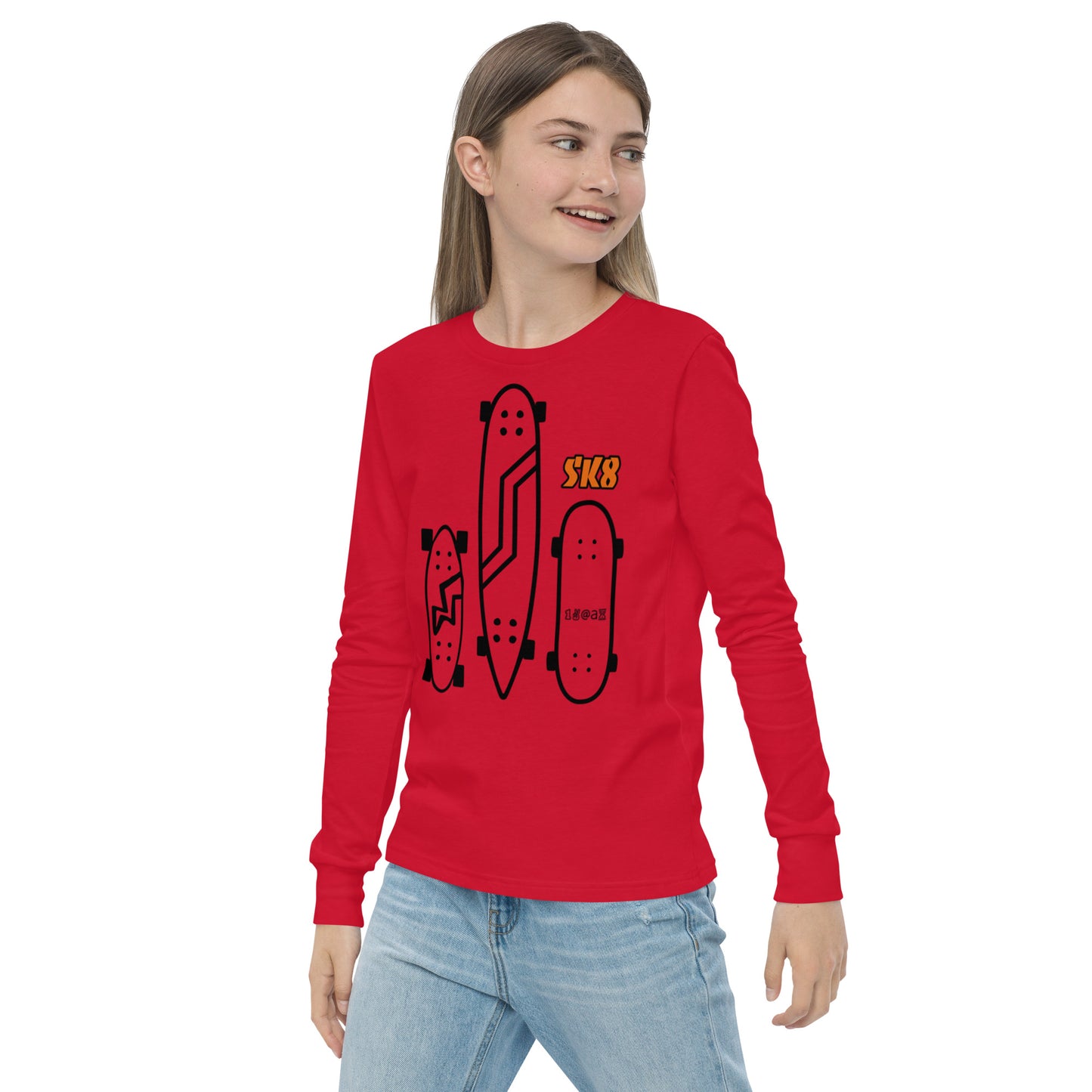 Youth long sleeve tee "SK8"