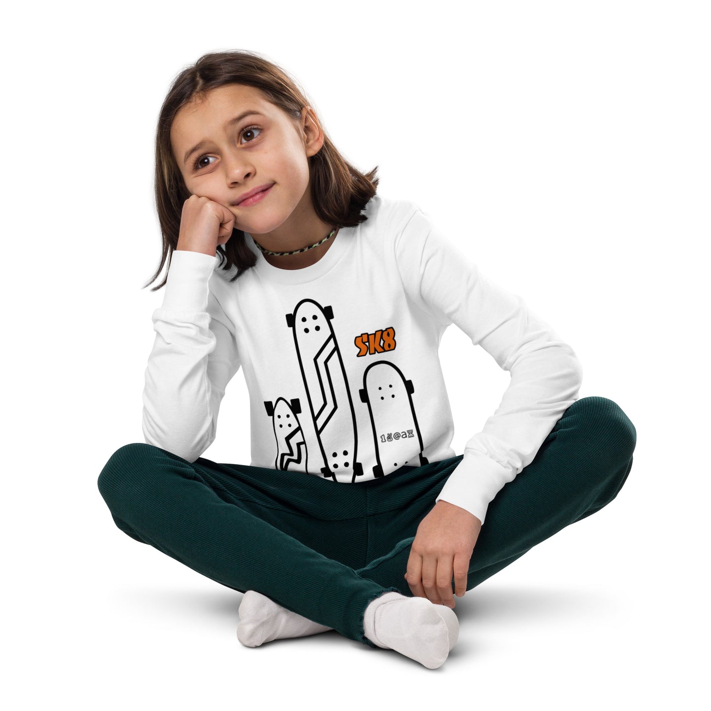 Youth long sleeve tee "SK8"