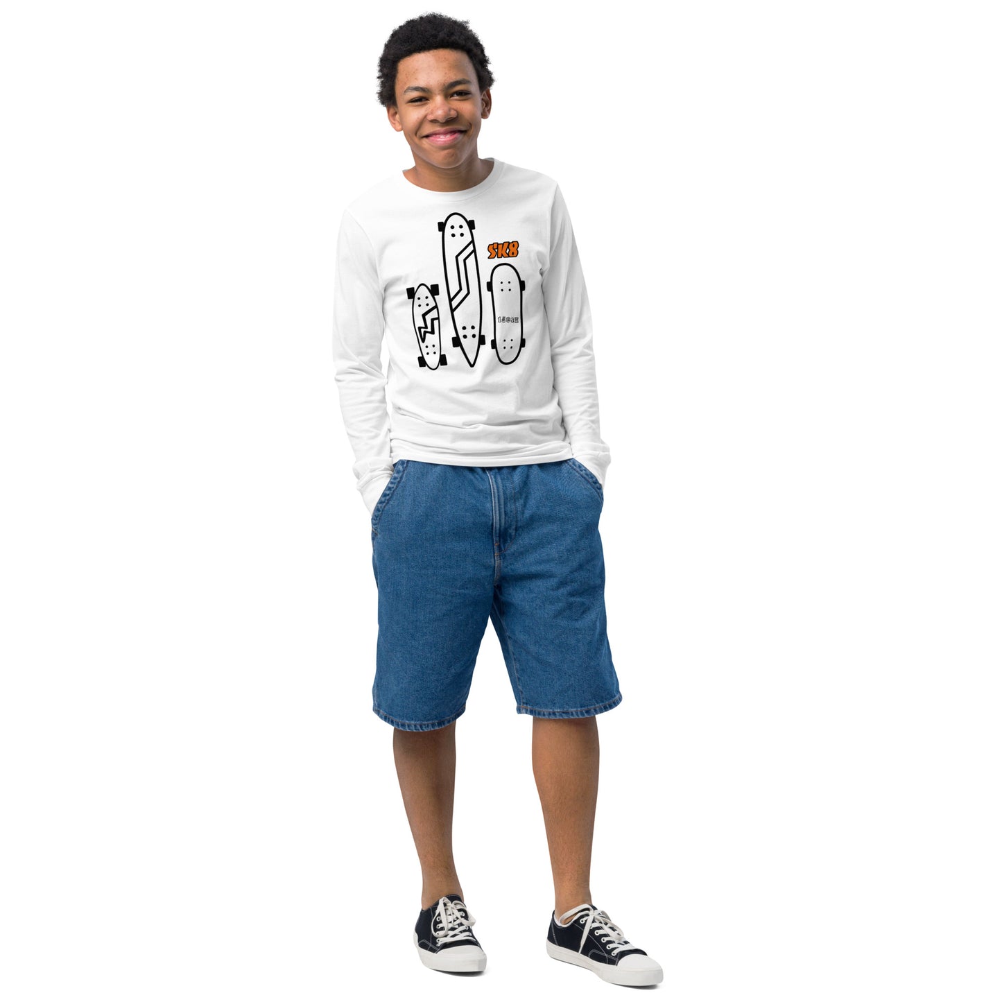Youth long sleeve tee "SK8"