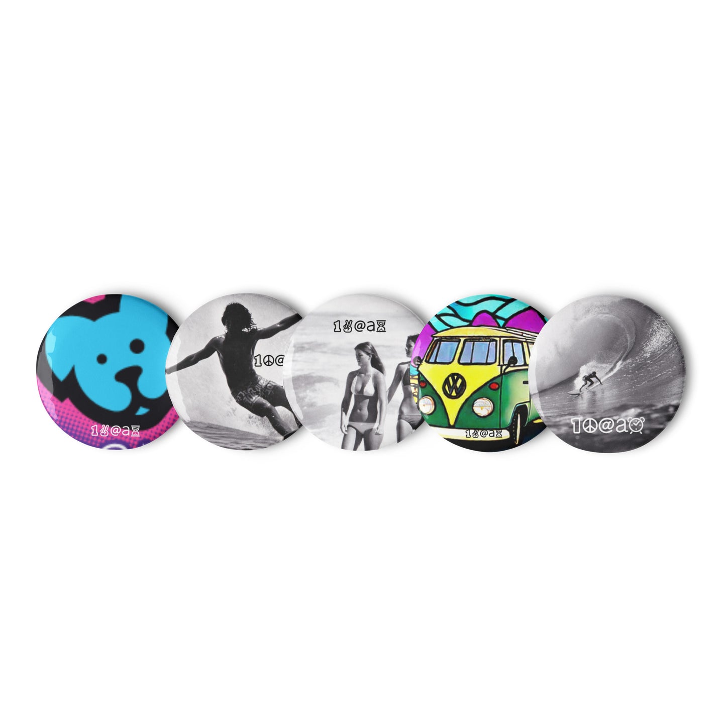 Set of pin buttons PEACE