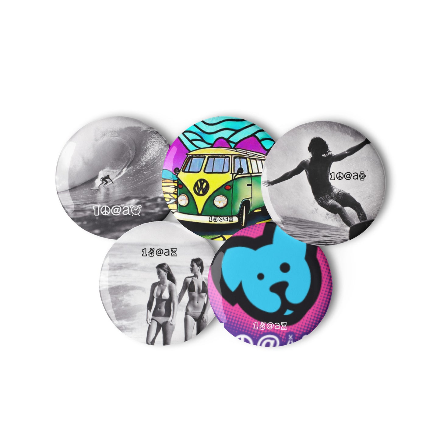 Set of pin buttons PEACE