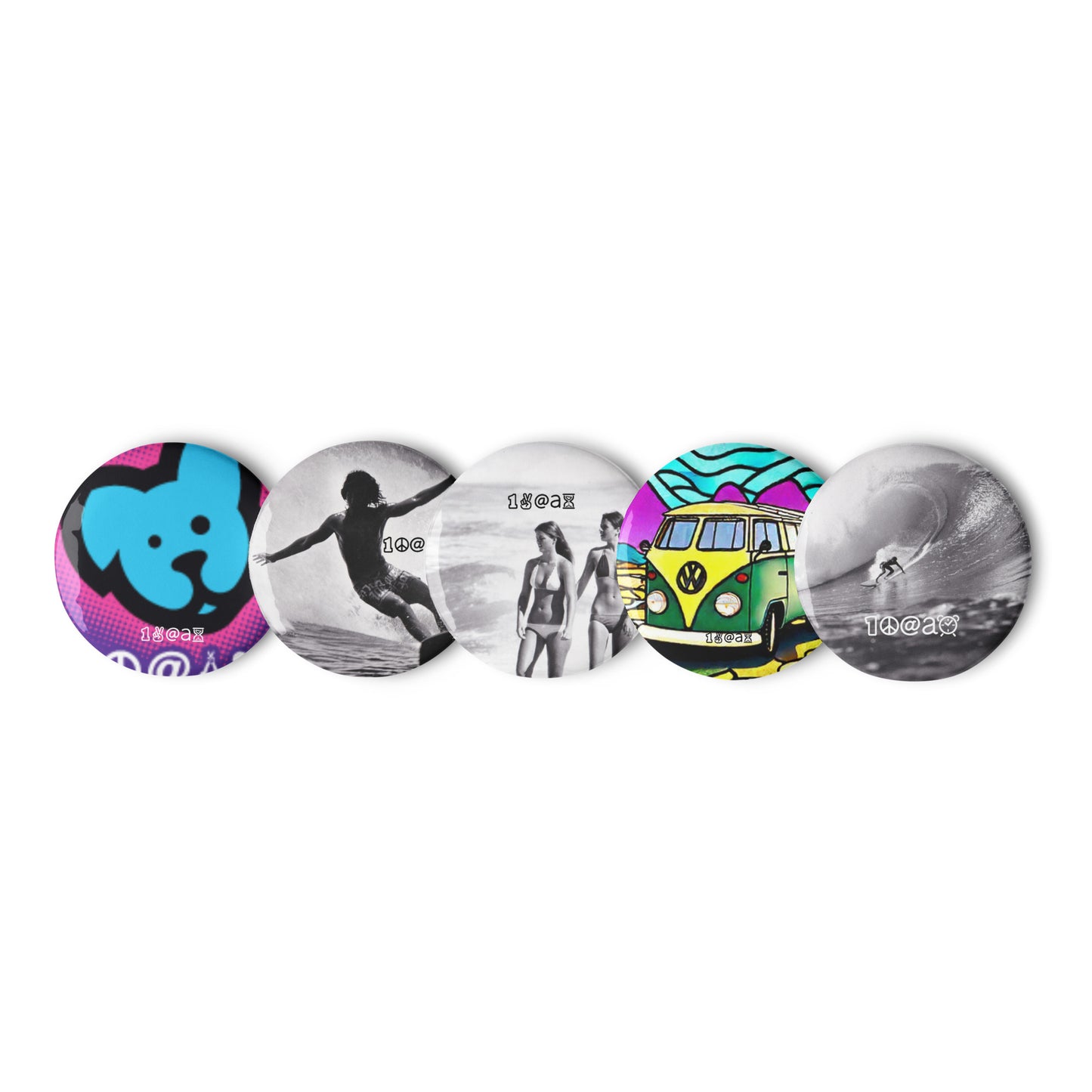 Set of pin buttons PEACE