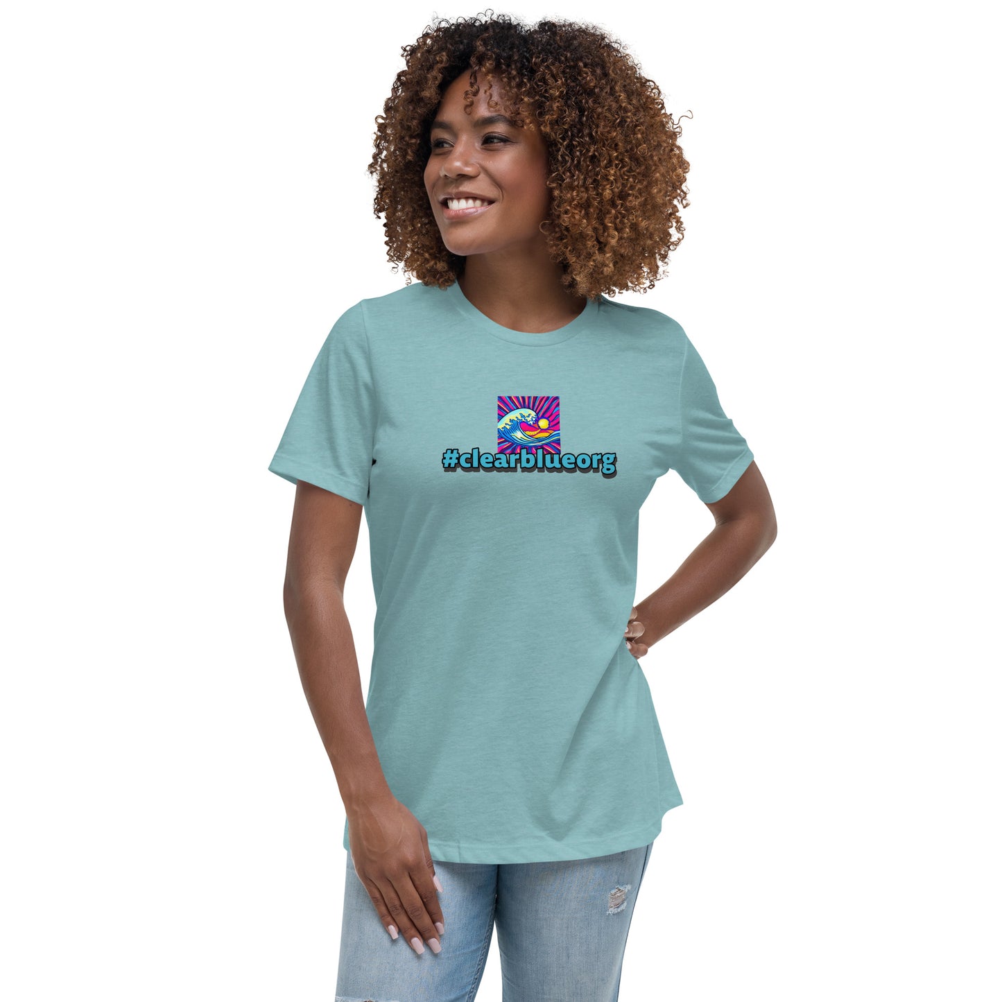 Women's Relaxed T-Shirt #clearblue