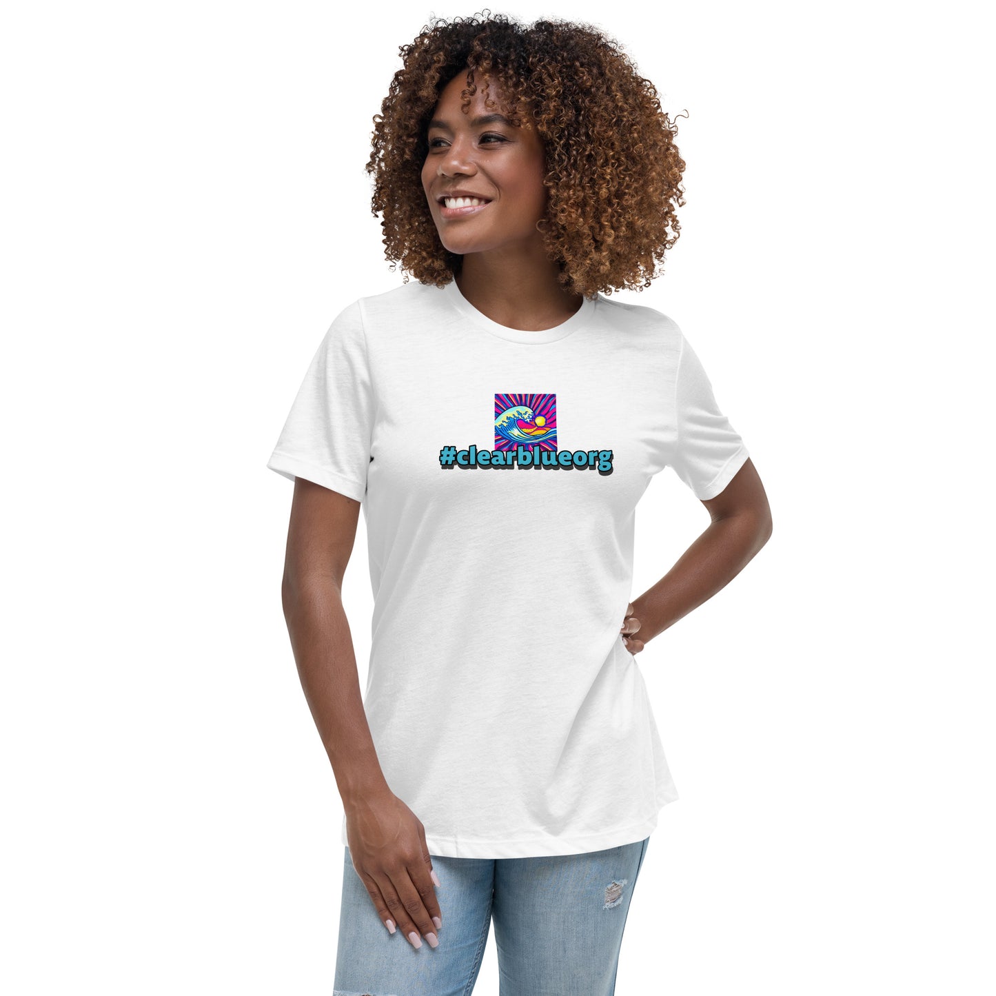 Women's Relaxed T-Shirt #clearblue