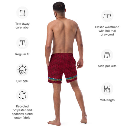 Peace Artists skateboards mens shorts red surfing