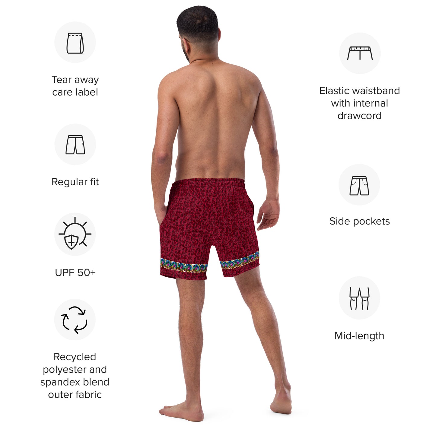 Men's swim trunks "Red Tide"