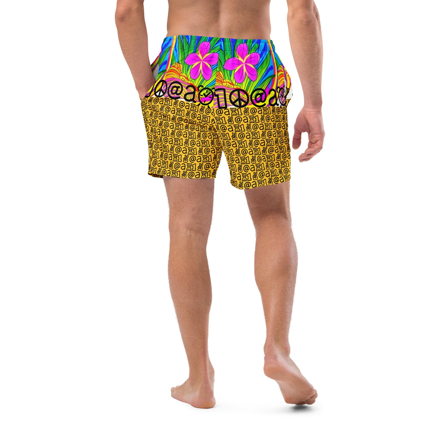 Men's swim trunks "Yellow Mood"