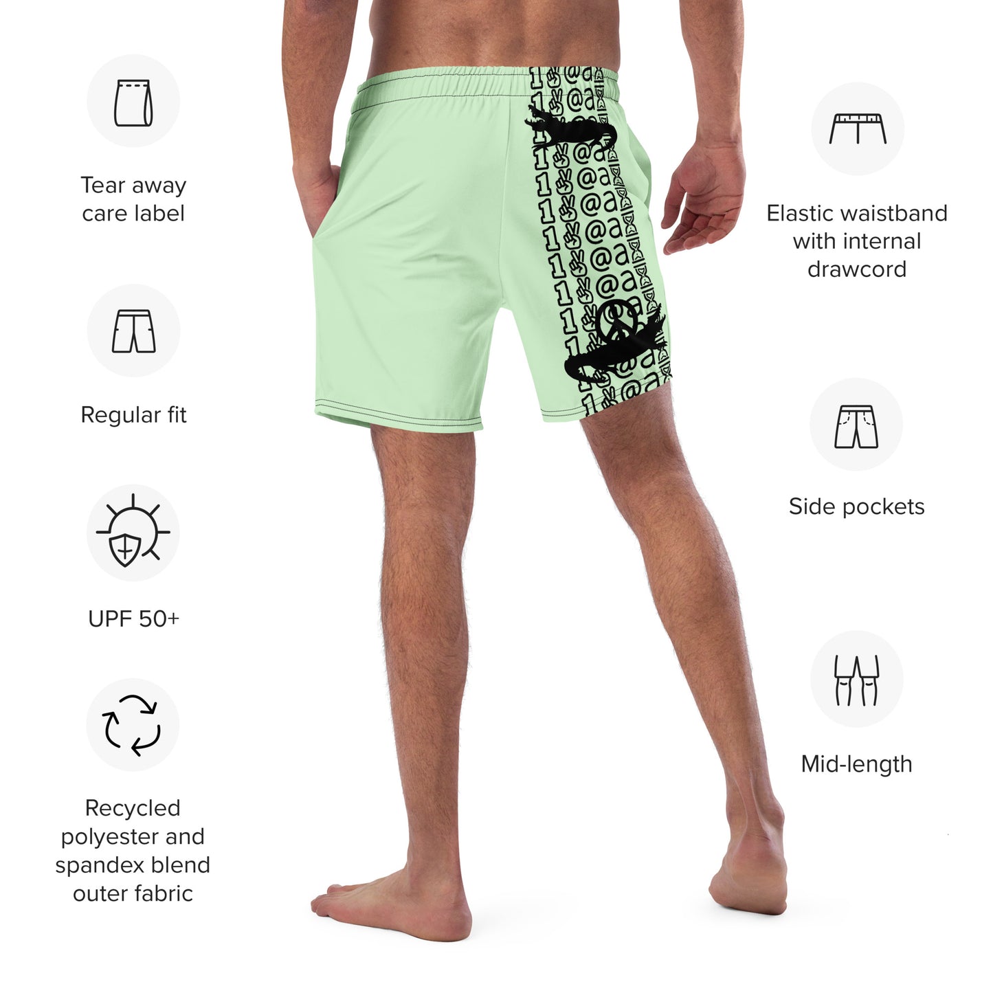 Men's swim trunks "Salty Crocs"