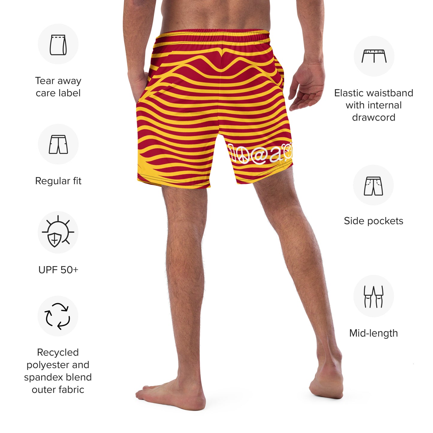 Men's swim trunks "Lava Waves"