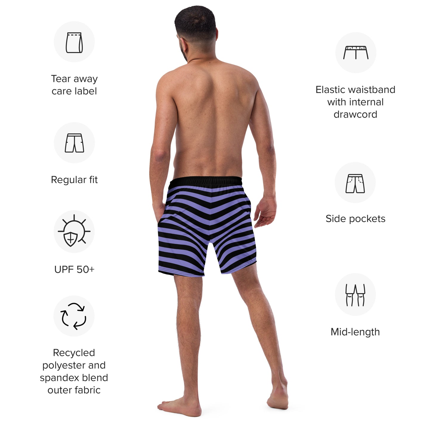 Men's swim trunks "Midnight Prowler"