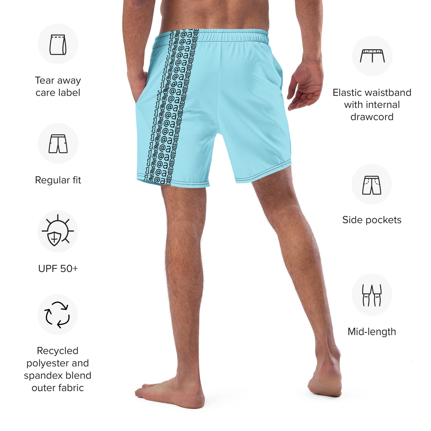 Men's swim trunks "Fuji Umi Blue"