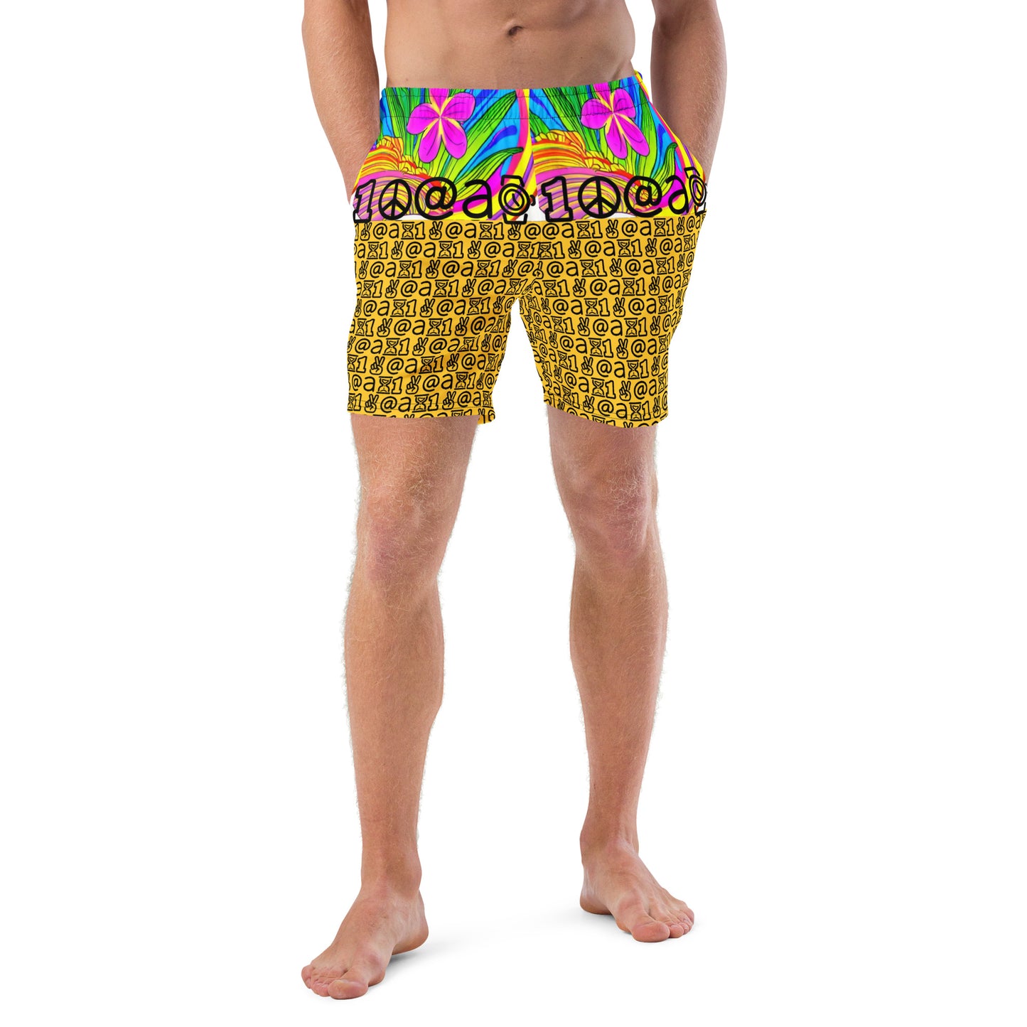 Men's swim trunks "Yellow Mood"