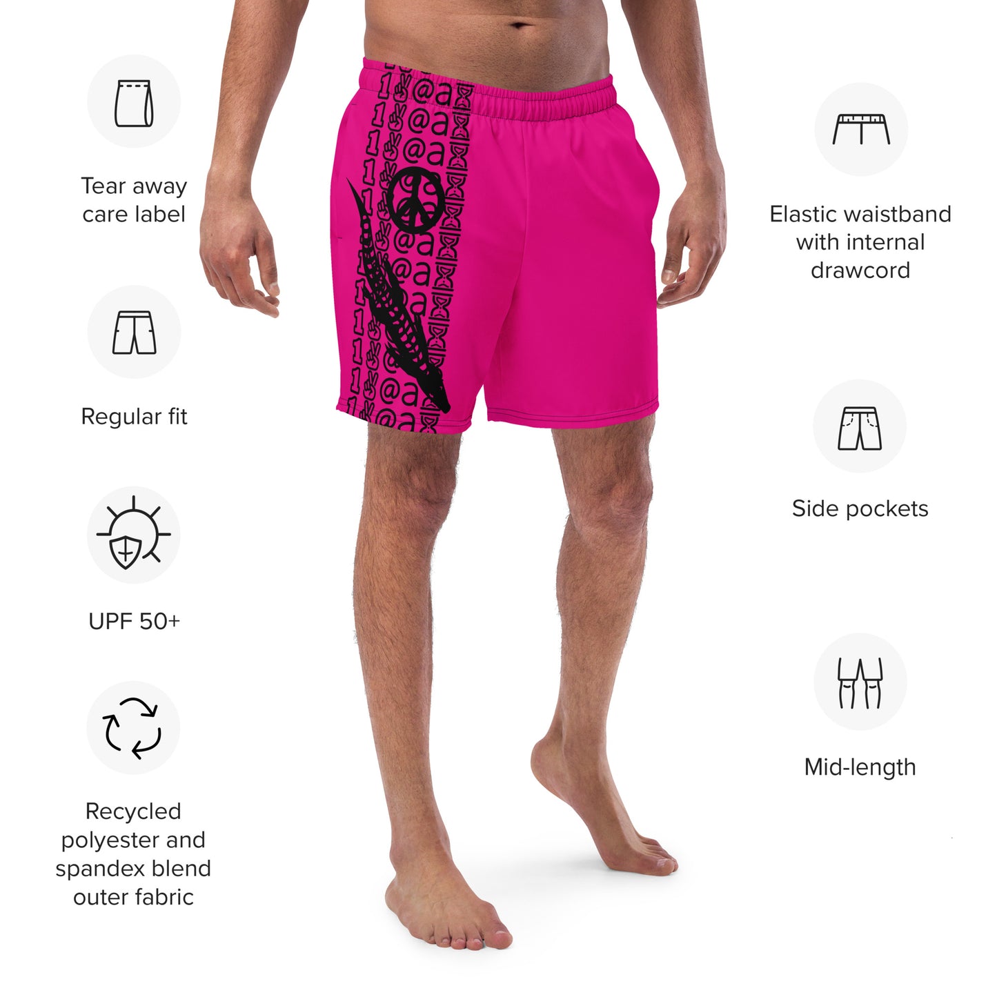 Men's swim trunks "Salty Sea Croc"