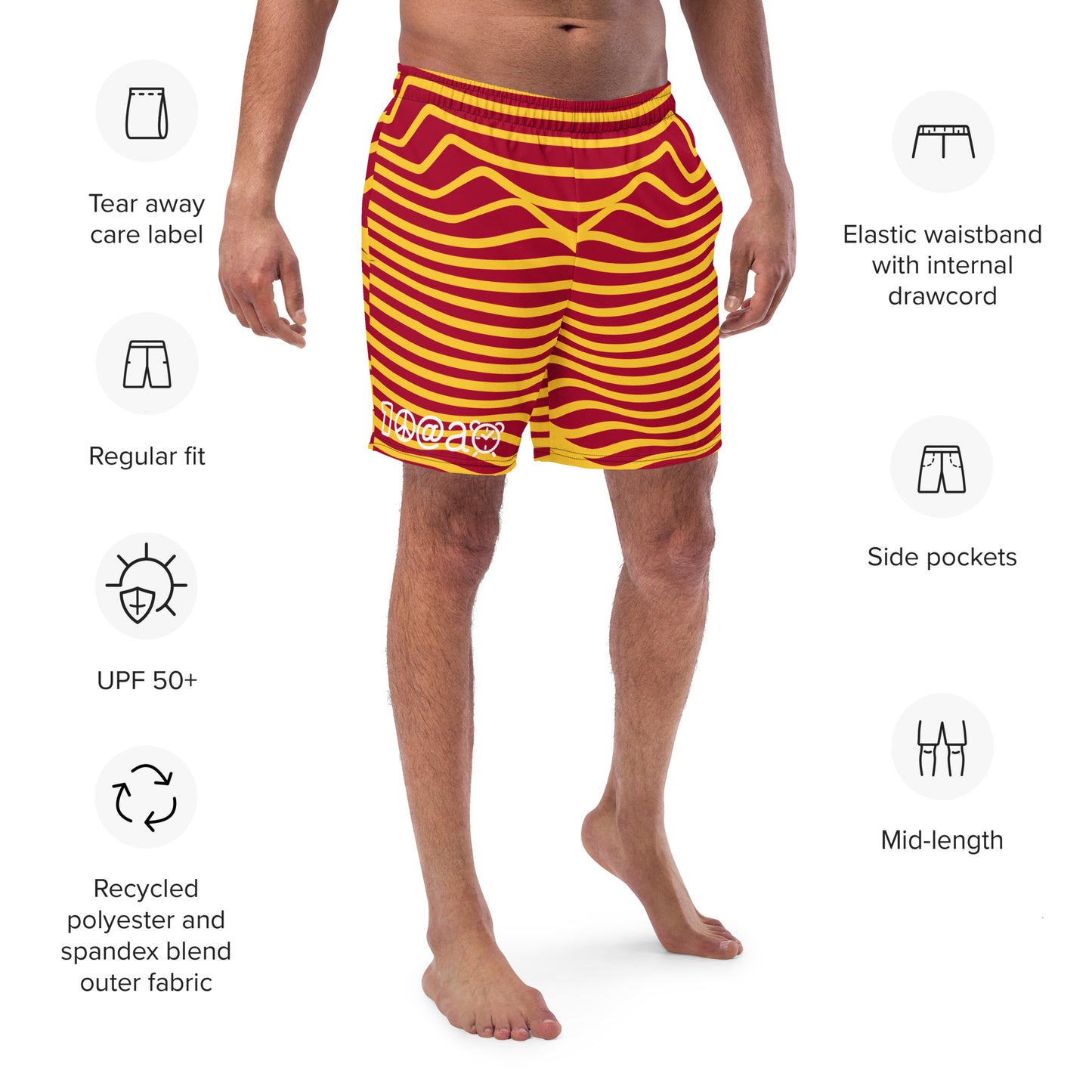 Men's swim trunks "Lava Waves"