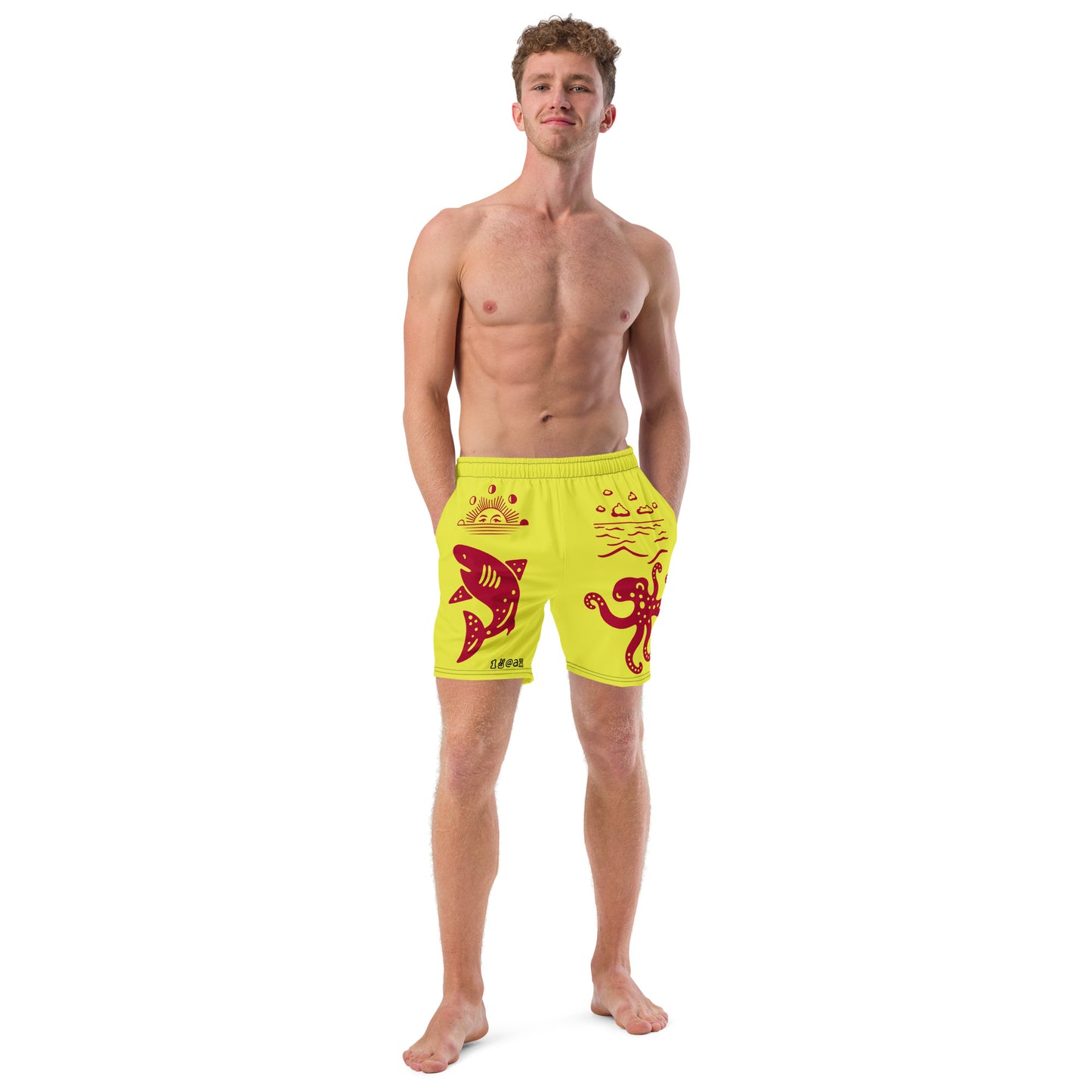 Men's swim trunks "Tattoo Red"