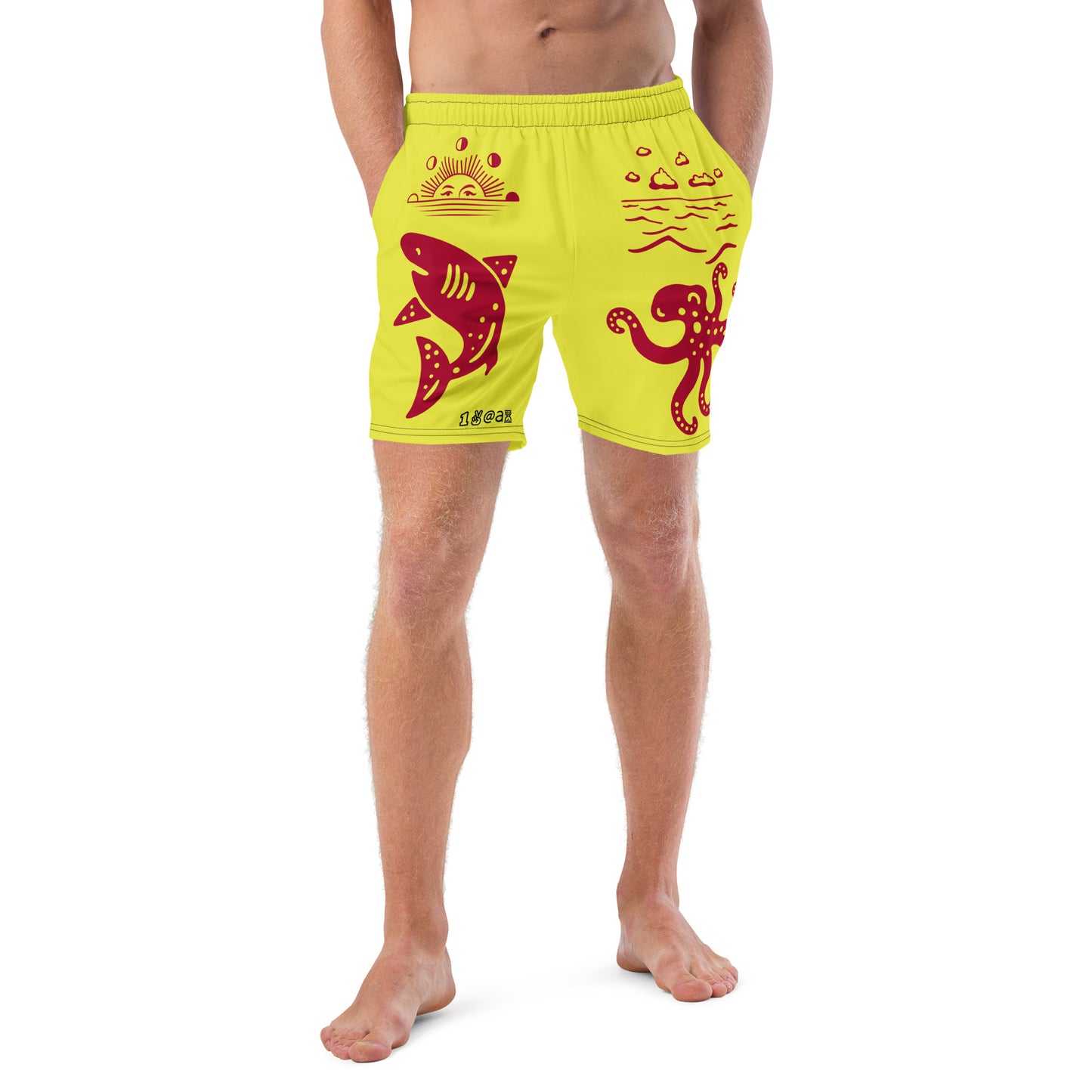 Men's swim trunks "Tattoo Red"