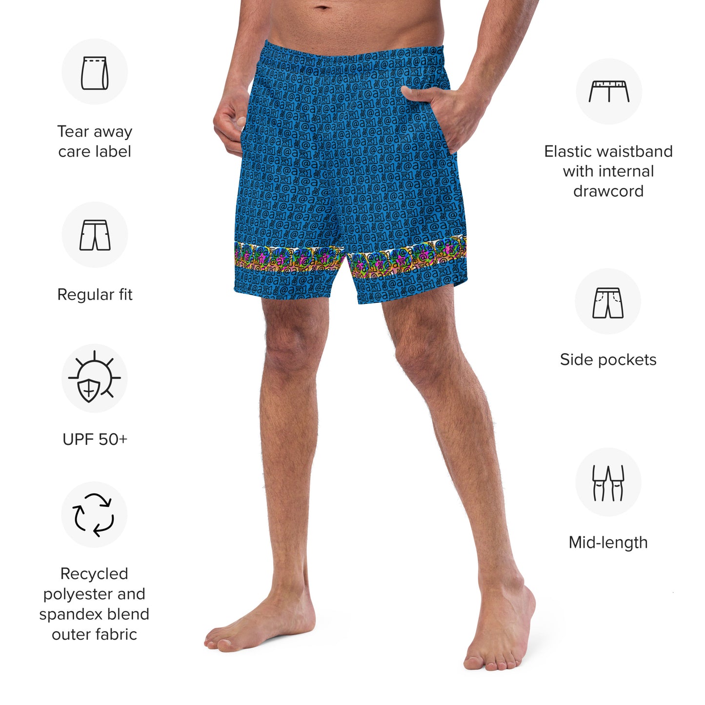 Men's swim trunks "Blue Lagoon"