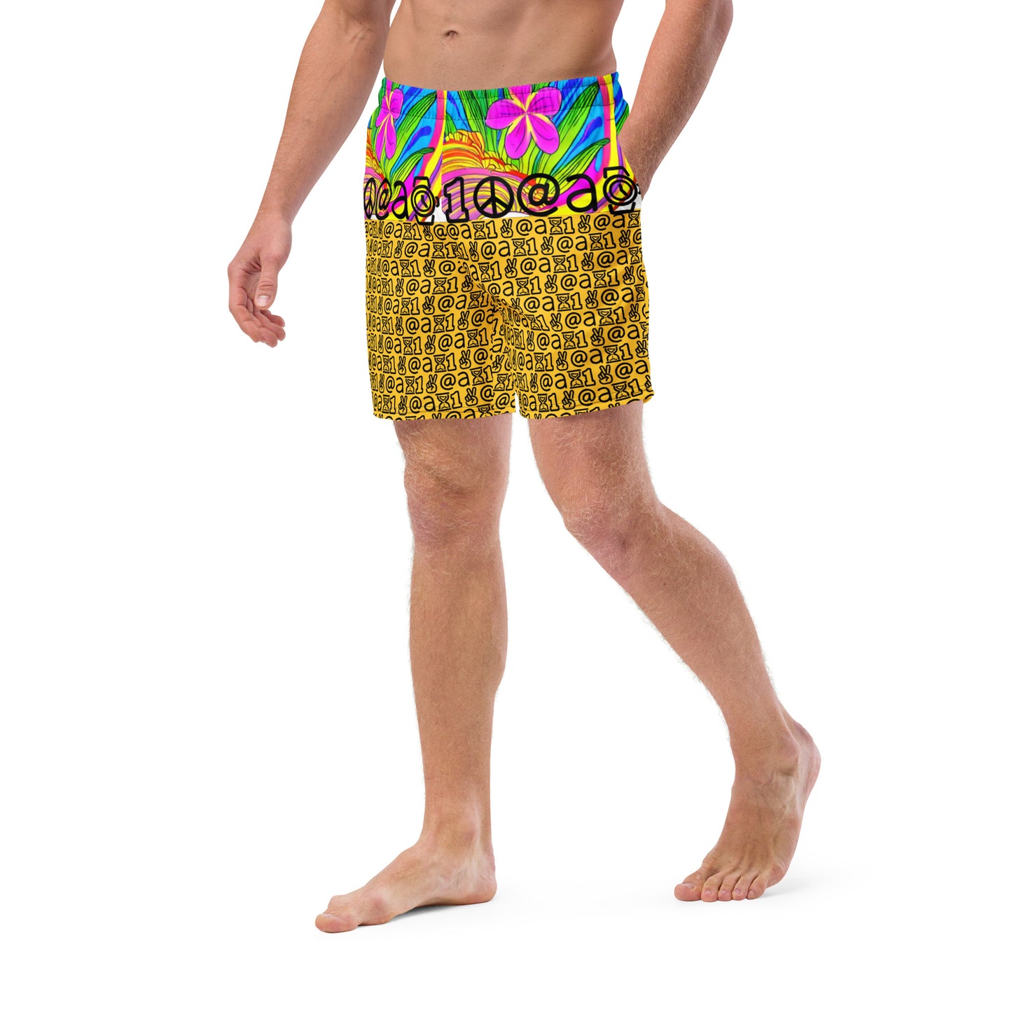 Men's swim trunks "Yellow Mood"