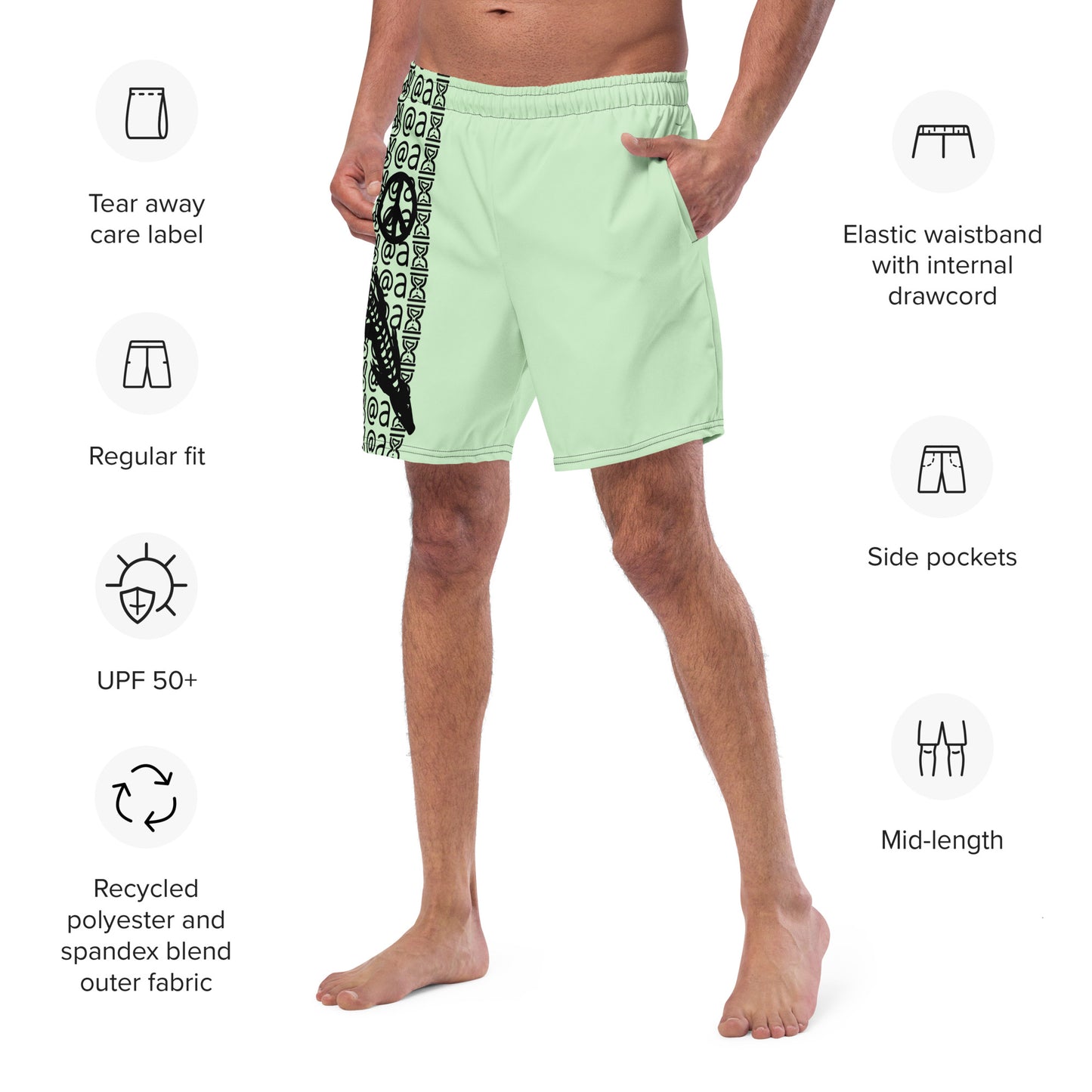 Men's swim trunks "Salty Crocs"