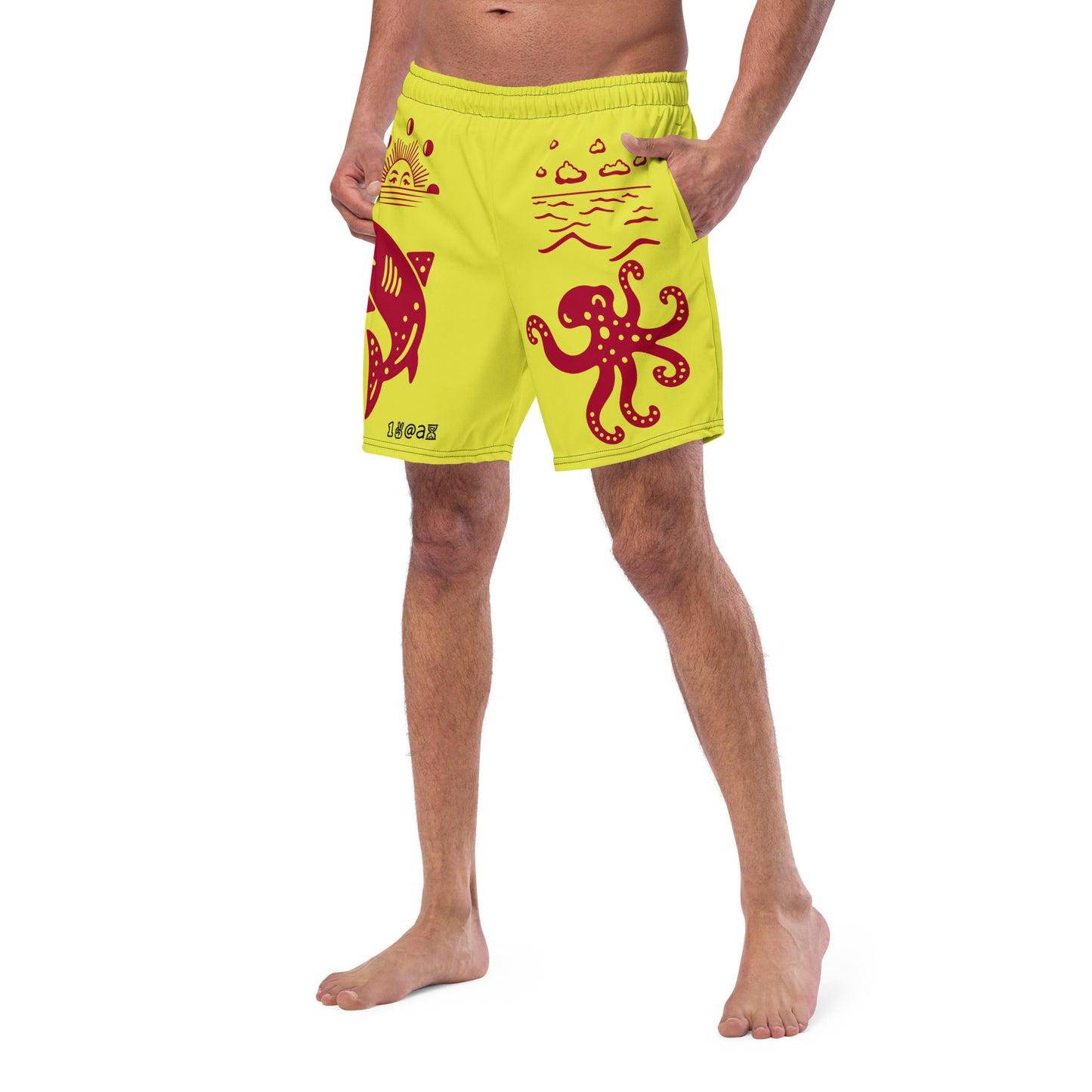 Men's swim trunks "Tattoo Red"