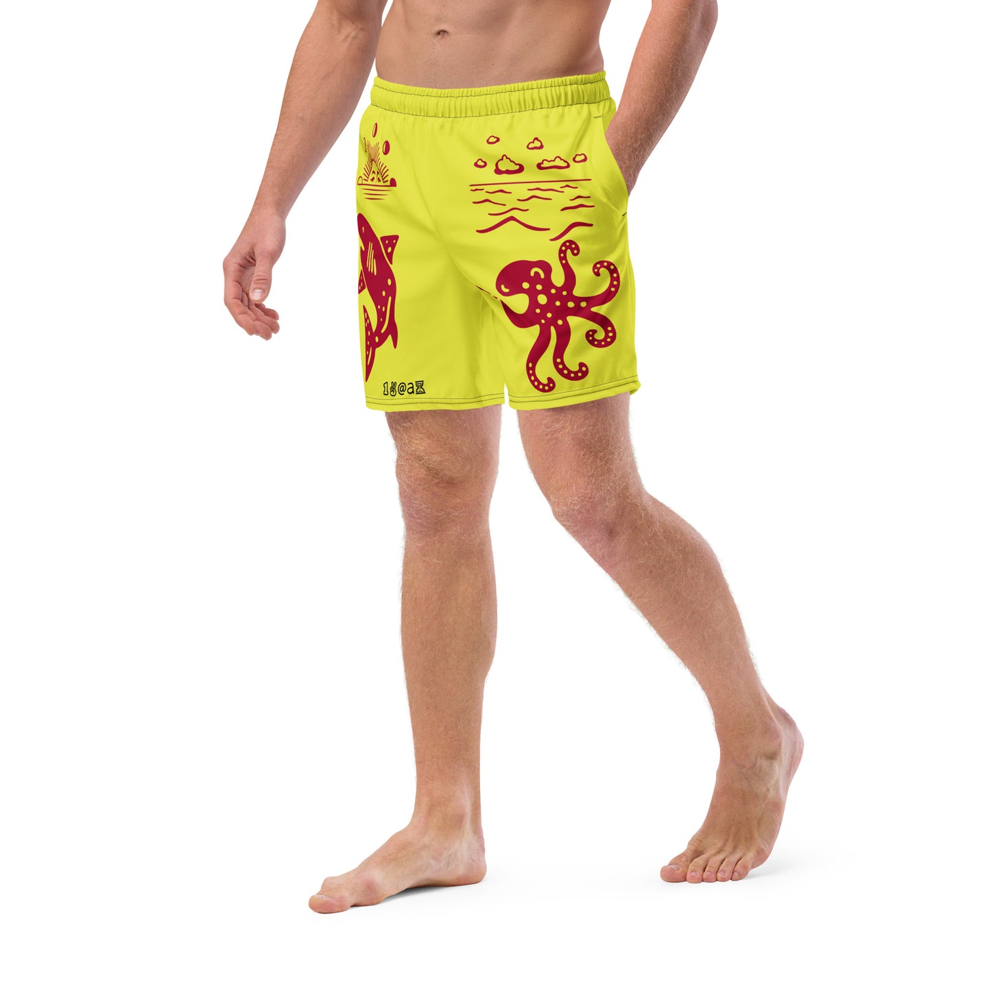 Men's swim trunks "Tattoo Red"