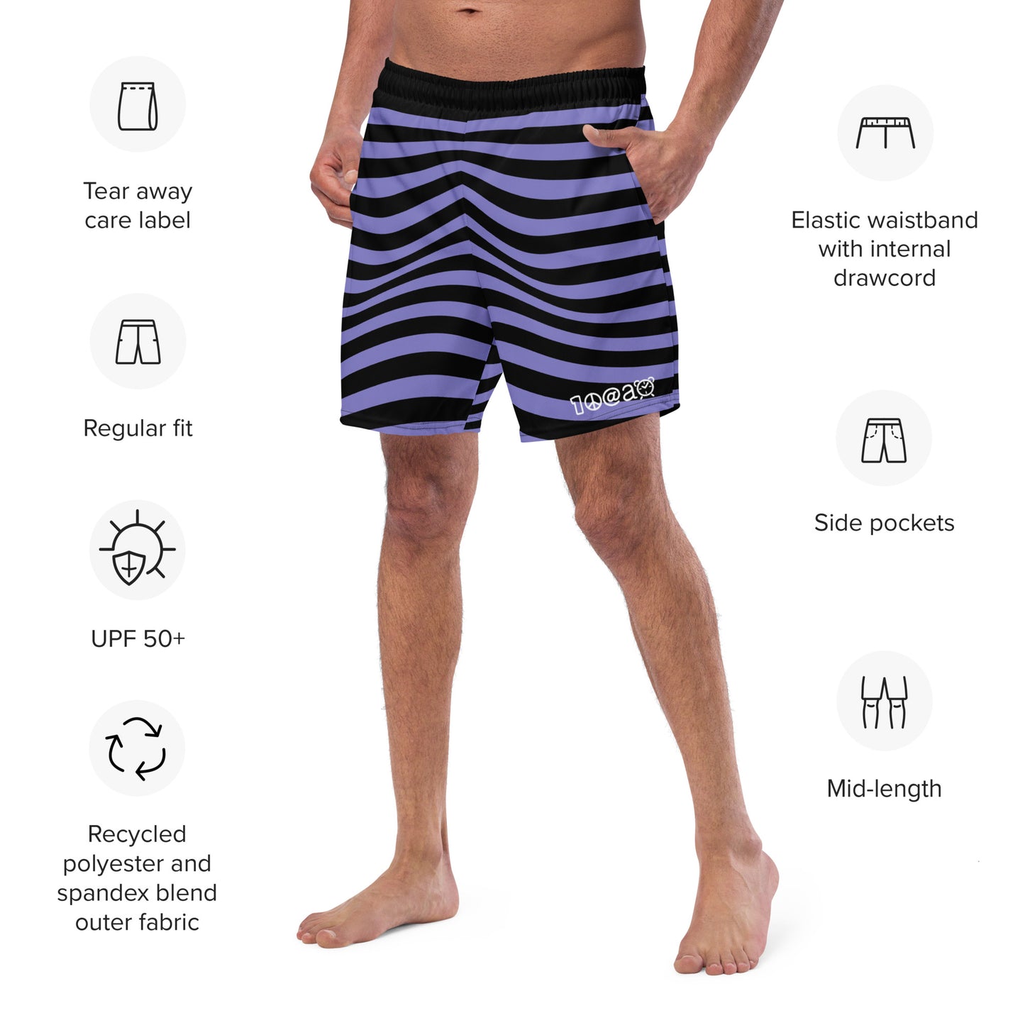 Men's swim trunks "Midnight Prowler"