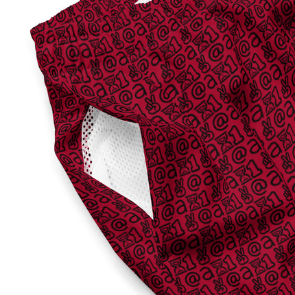 Peace Artists skateboards mens red tide shorts surfing