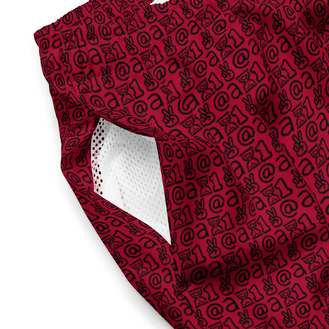 Peace Artists skateboards mens red tide shorts surfing