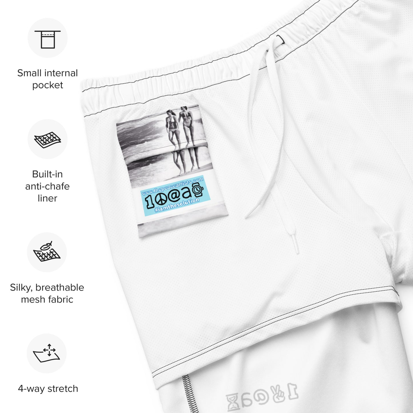 Men's swim trunks "Fuji Umi White"