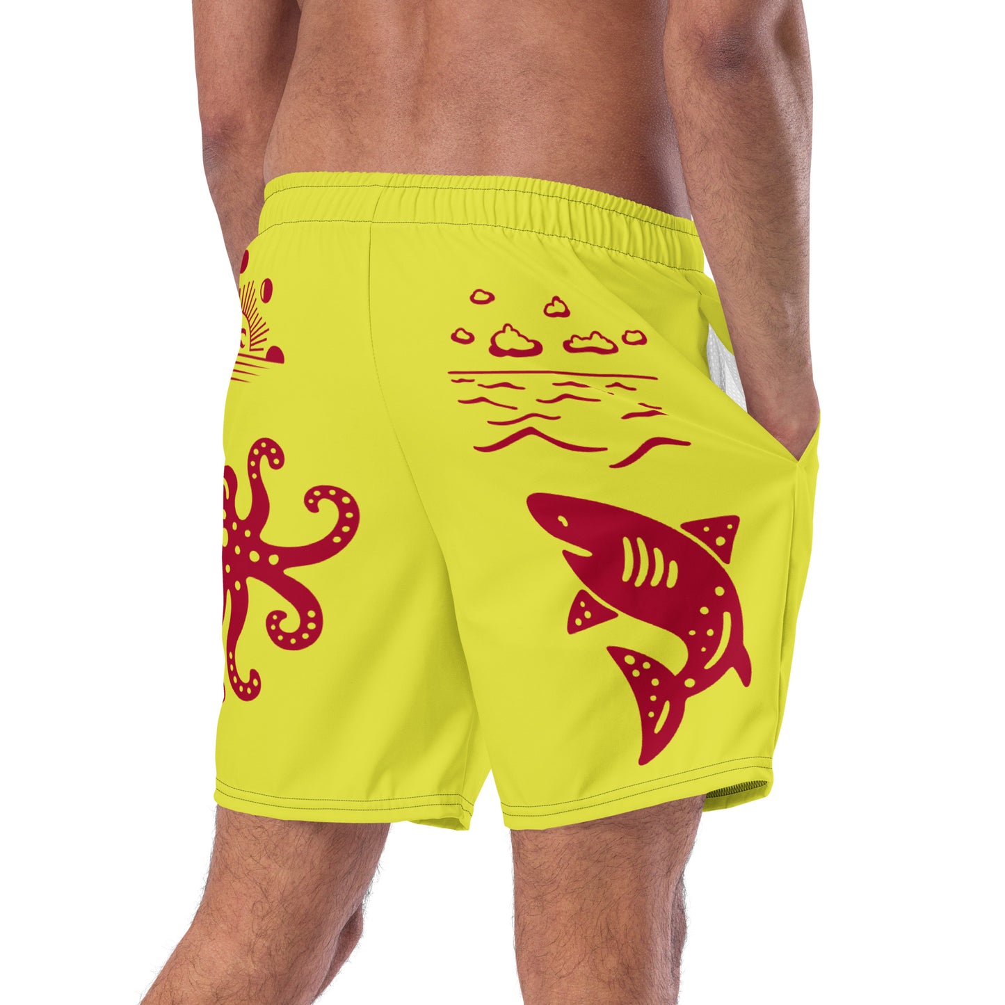 Men's swim trunks "Tattoo Red"