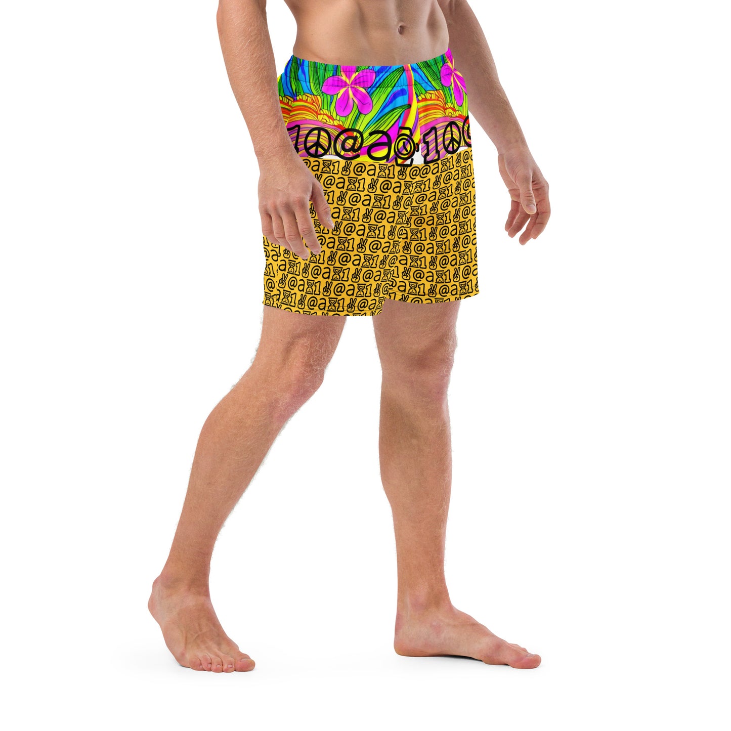 Men's swim trunks "Yellow Mood"