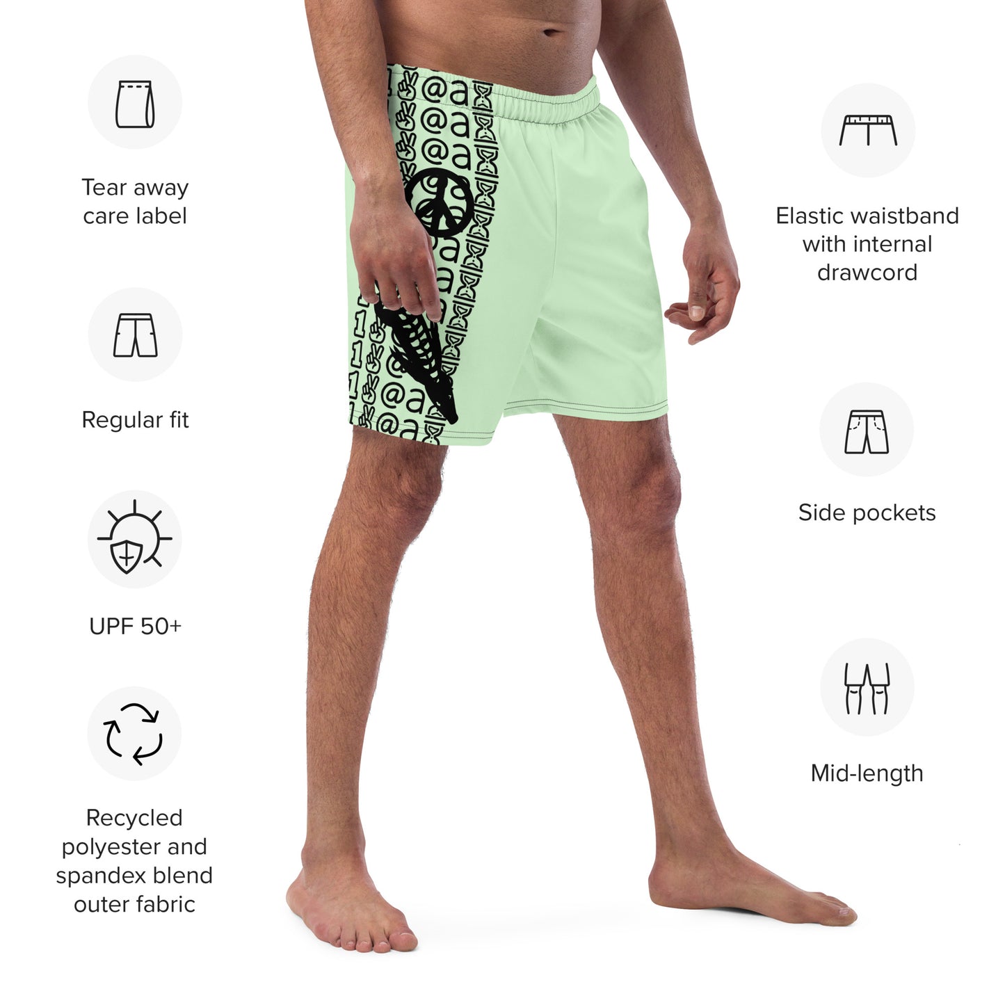 Men's swim trunks "Salty Crocs"