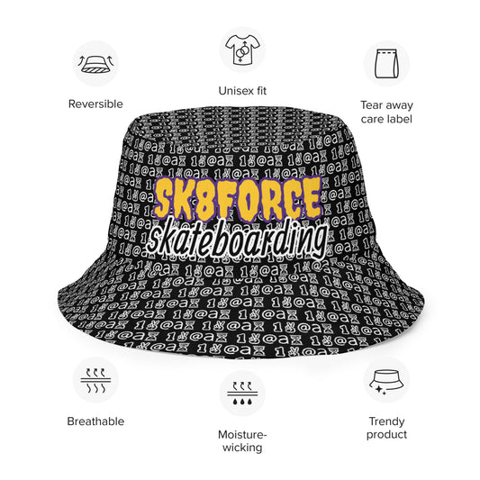 Reversible bucket hat "Skateboarding"