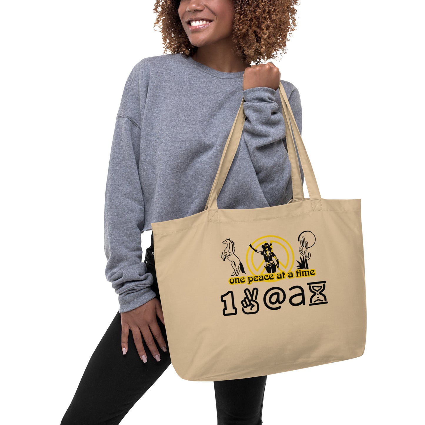 Large organic tote bag