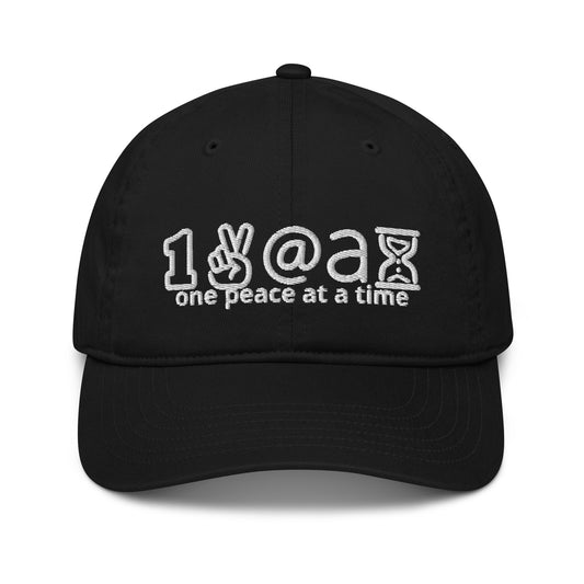 Organic dad hat Peace Glyphs