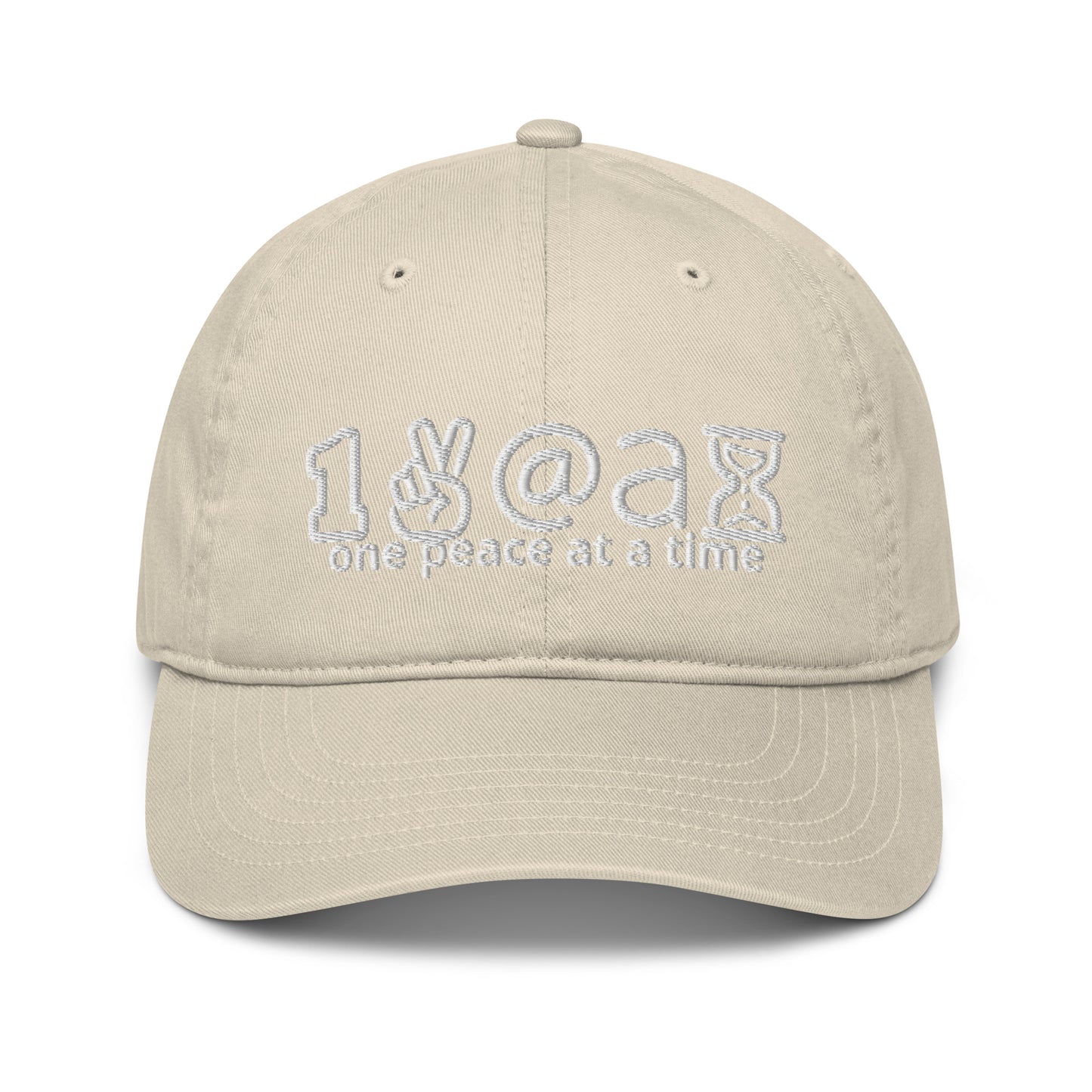 Organic dad hat Peace Glyphs