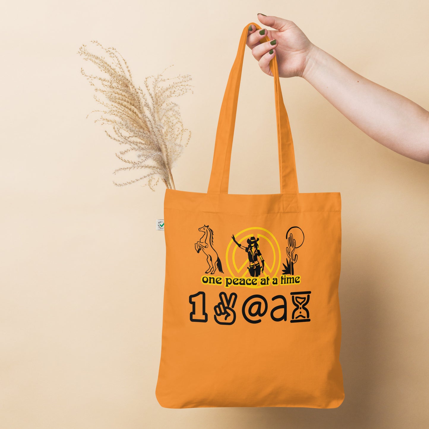 Organic fashion tote bag