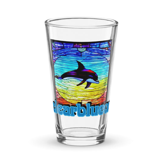 Shaker pint glass #clear blue