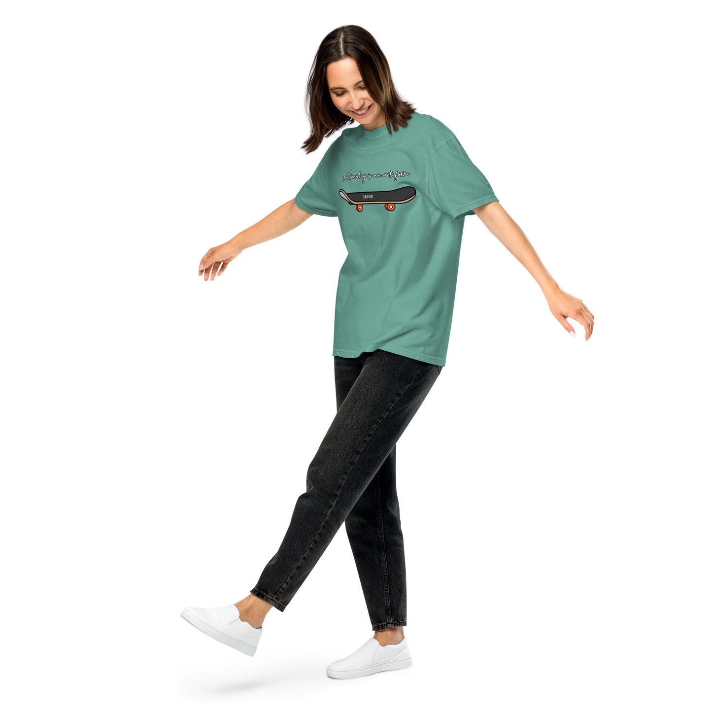 Unisex garment-dyed heavyweight t-shirt "Skating is an art form"