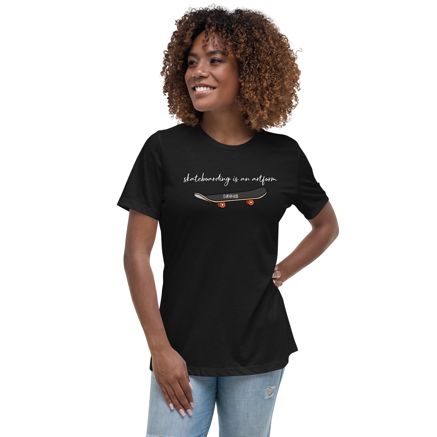 Women's Relaxed T-Shirt "Skateboarding is an artform"