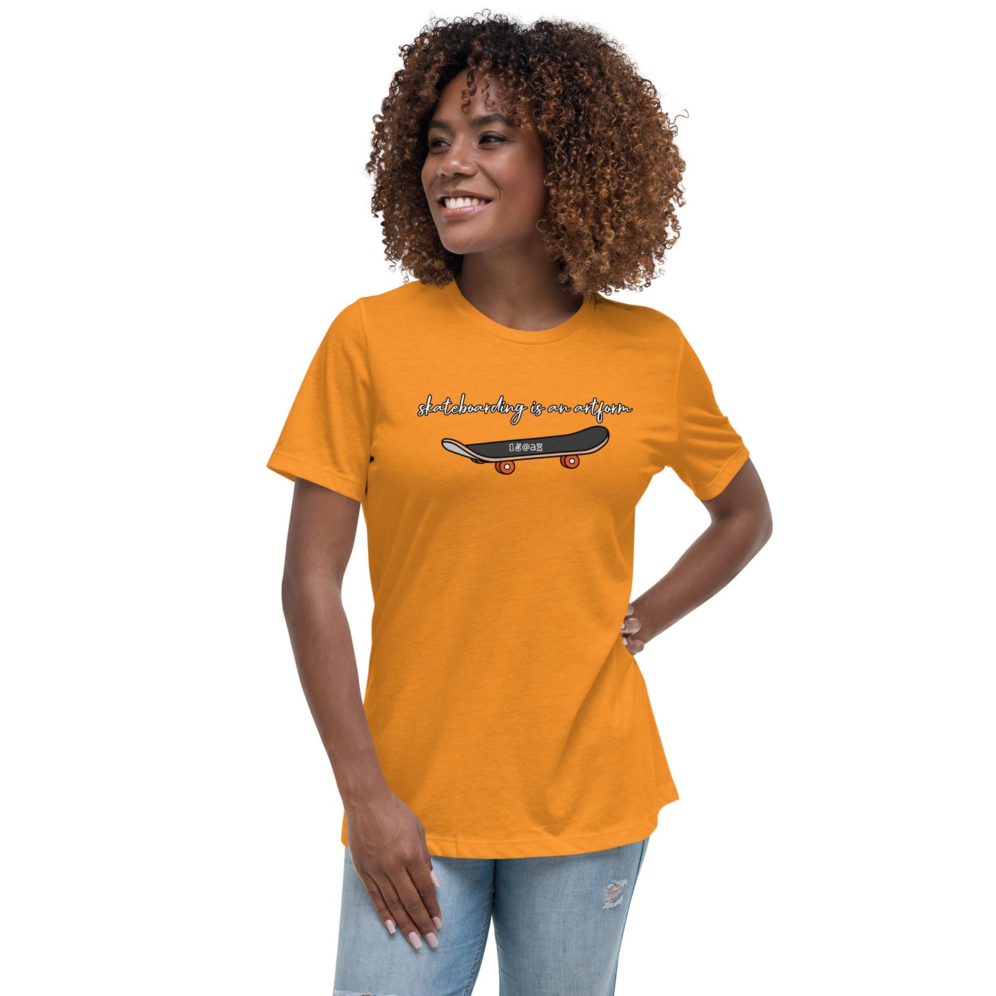 Women's Relaxed T-Shirt "Skateboarding is an artform"