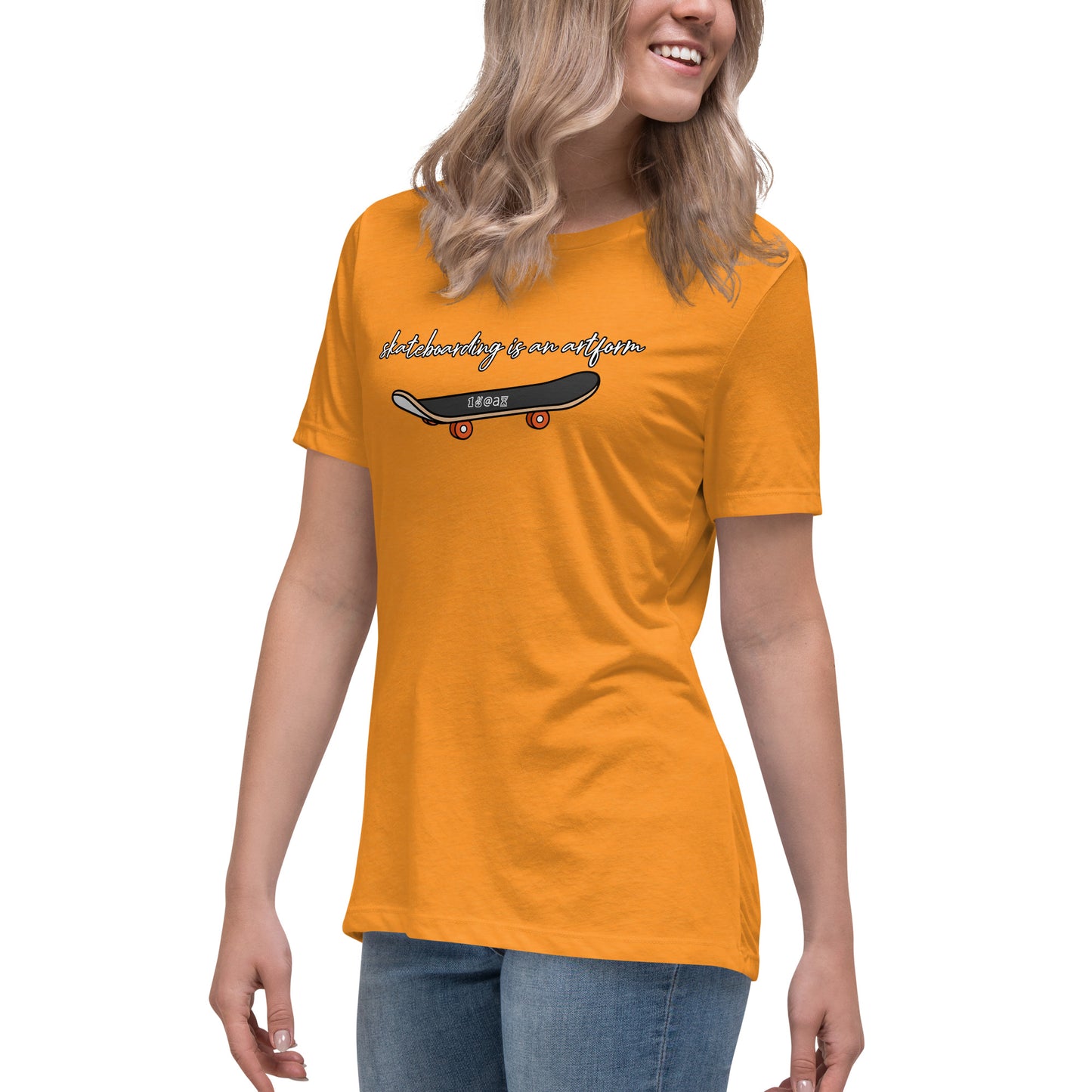 Women's Relaxed T-Shirt "Skateboarding is an artform"