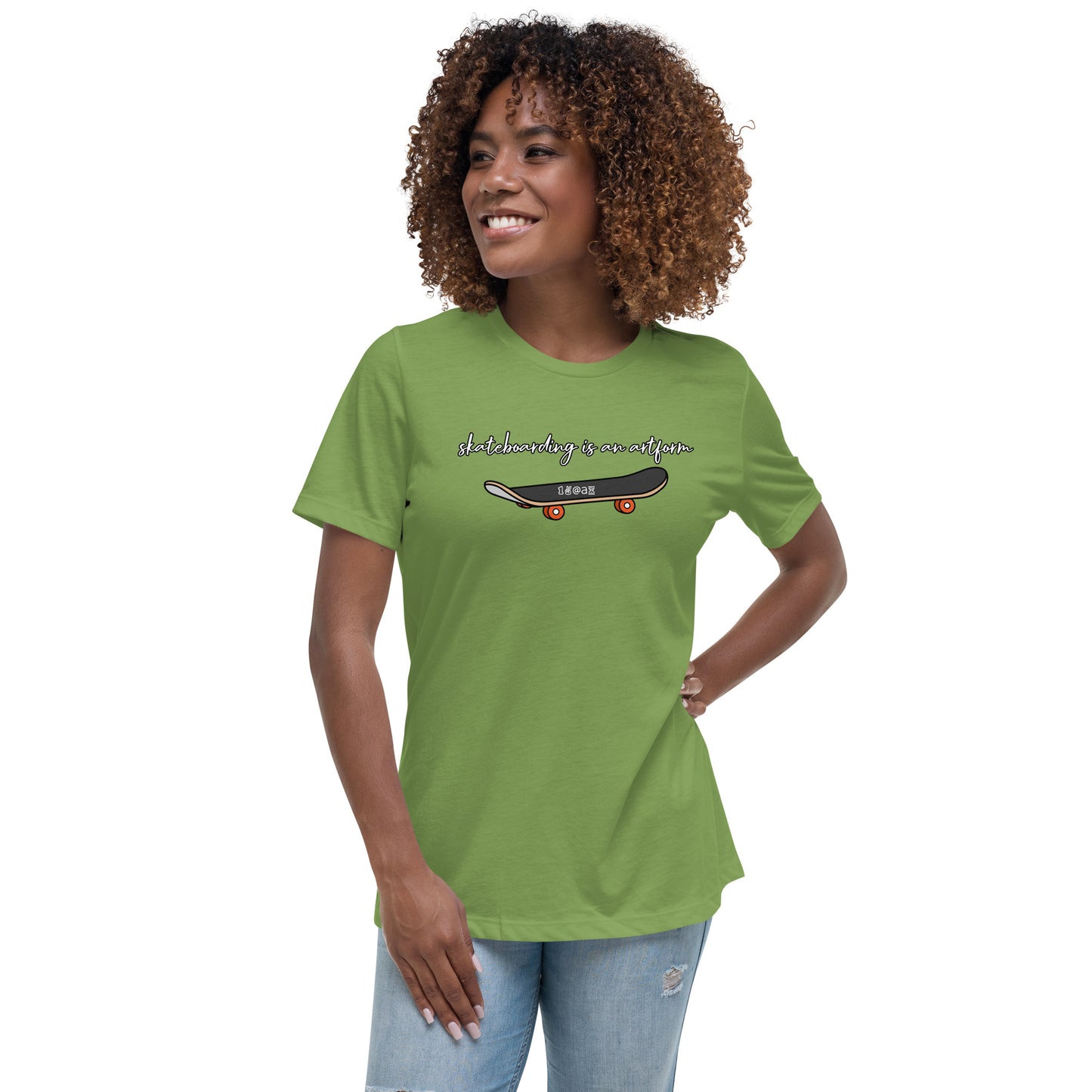 Women's Relaxed T-Shirt "Skateboarding is an artform"