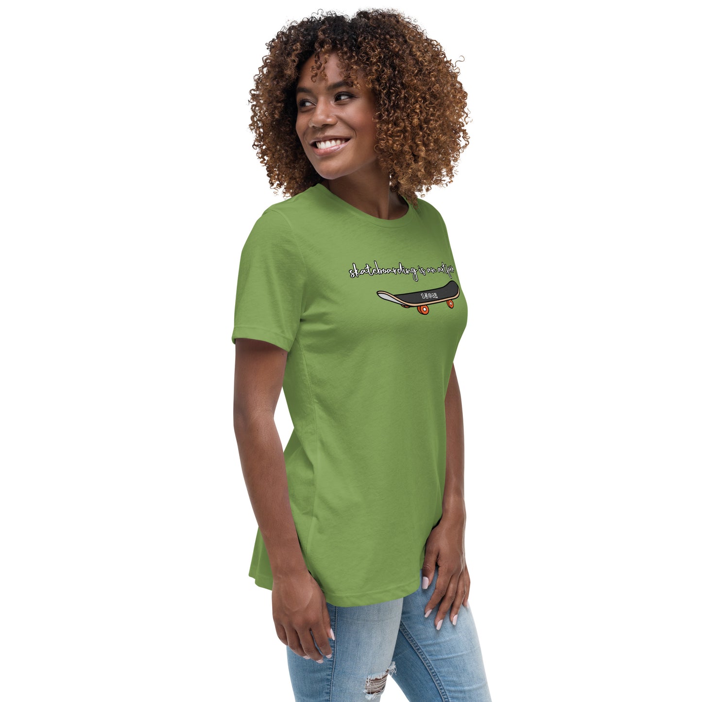 Women's Relaxed T-Shirt "Skateboarding is an artform"