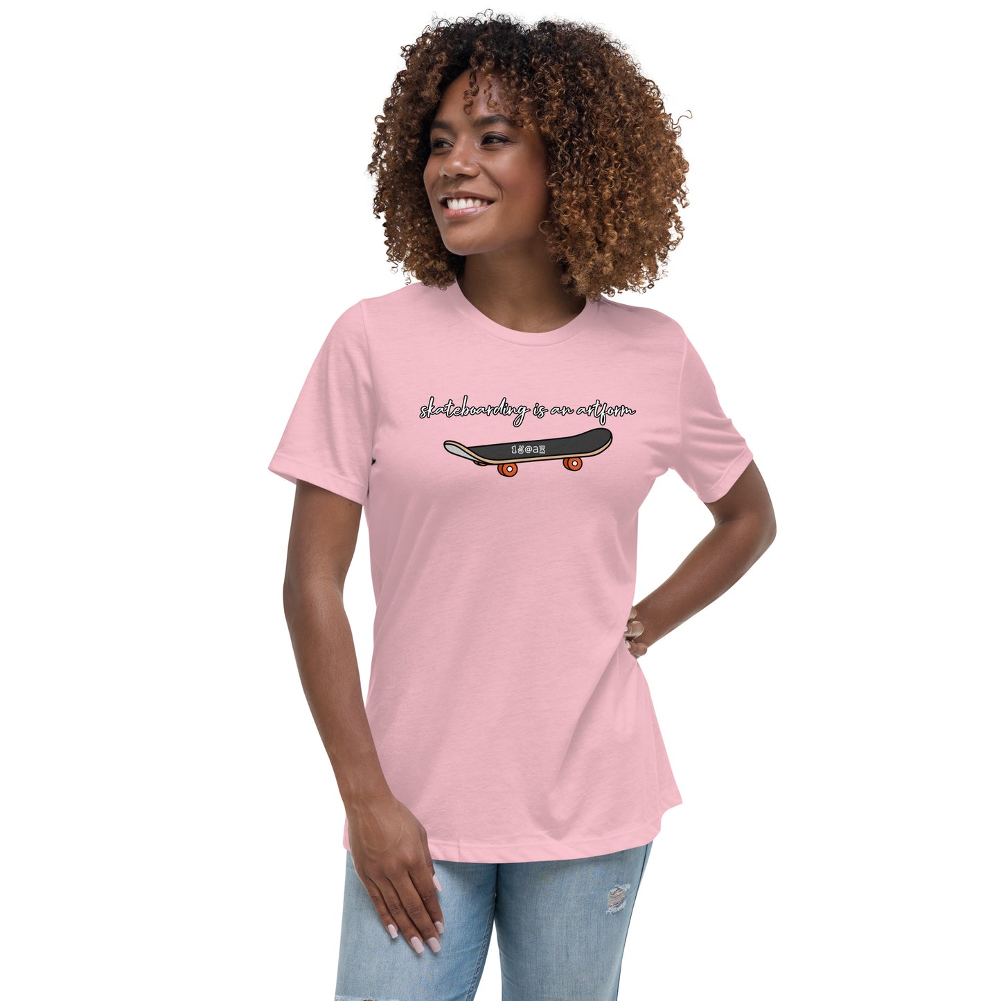 Women's Relaxed T-Shirt "Skateboarding is an artform"