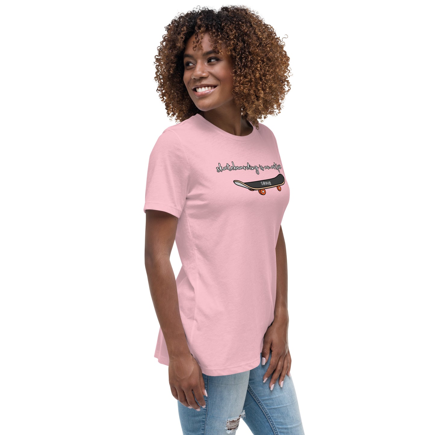 Women's Relaxed T-Shirt "Skateboarding is an artform"